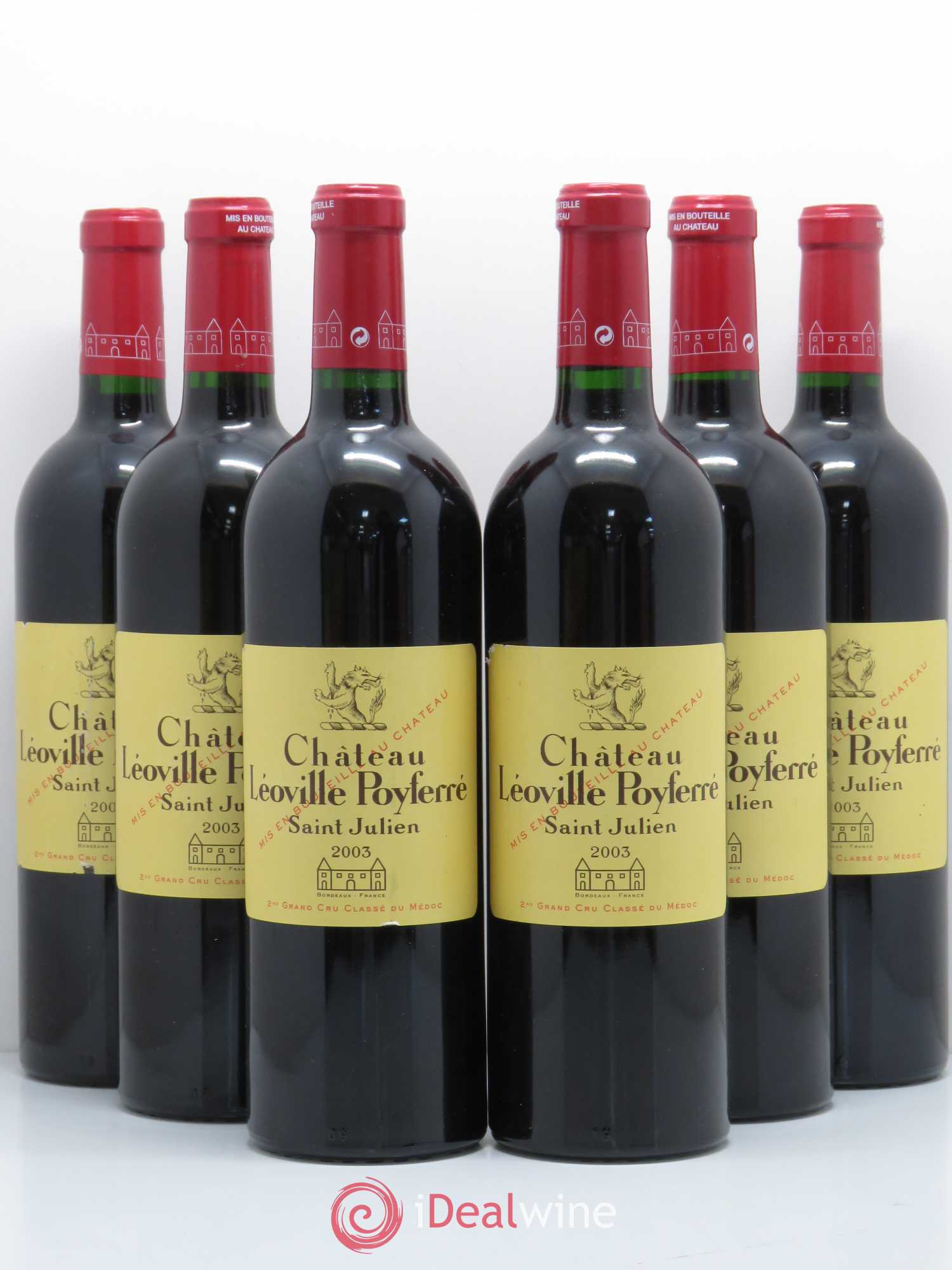 Château Léoville Poyferré 2ème Grand Cru Classé 2003 - Lot de 6 bouteilles - 0