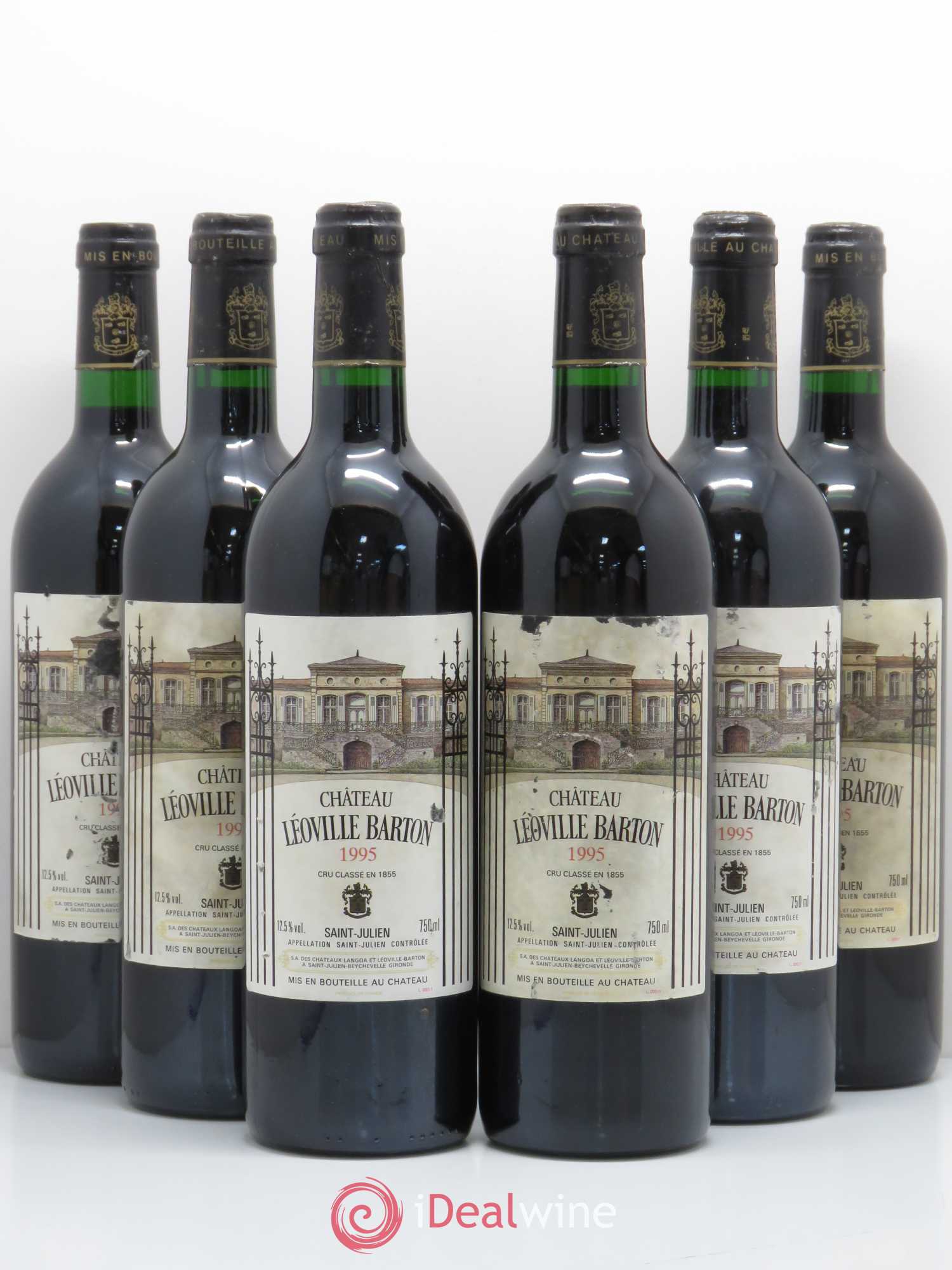 Château Léoville Barton 2ème Grand Cru Classé 1995 - Lot de 6 bouteilles - 0