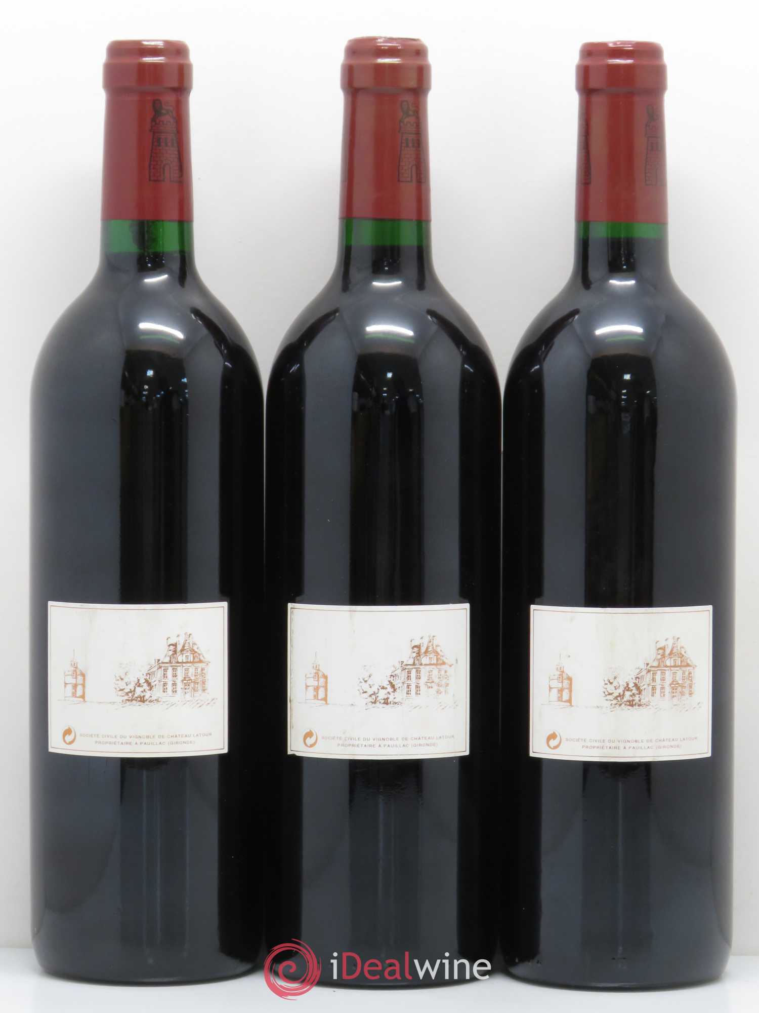 Château Latour 1er Grand Cru Classé 1996 - Lot de 3 bouteilles - 1