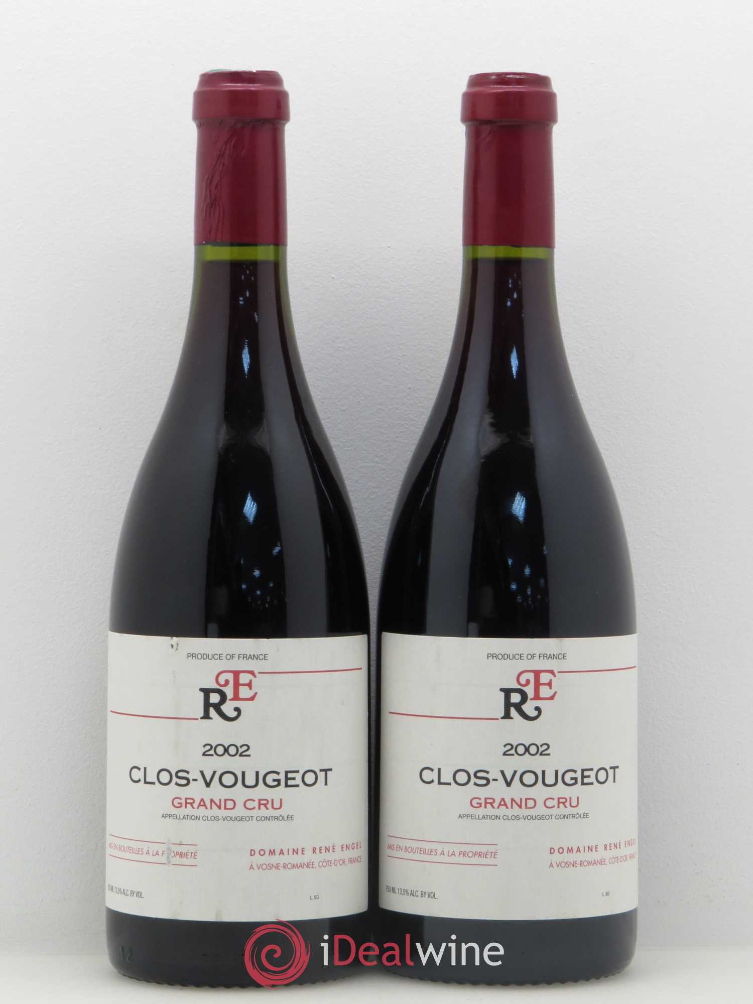 Clos de Vougeot Grand Cru Domaine René Engel - Domaine Eugénie 2002 - Lot de 2 bouteilles - 0