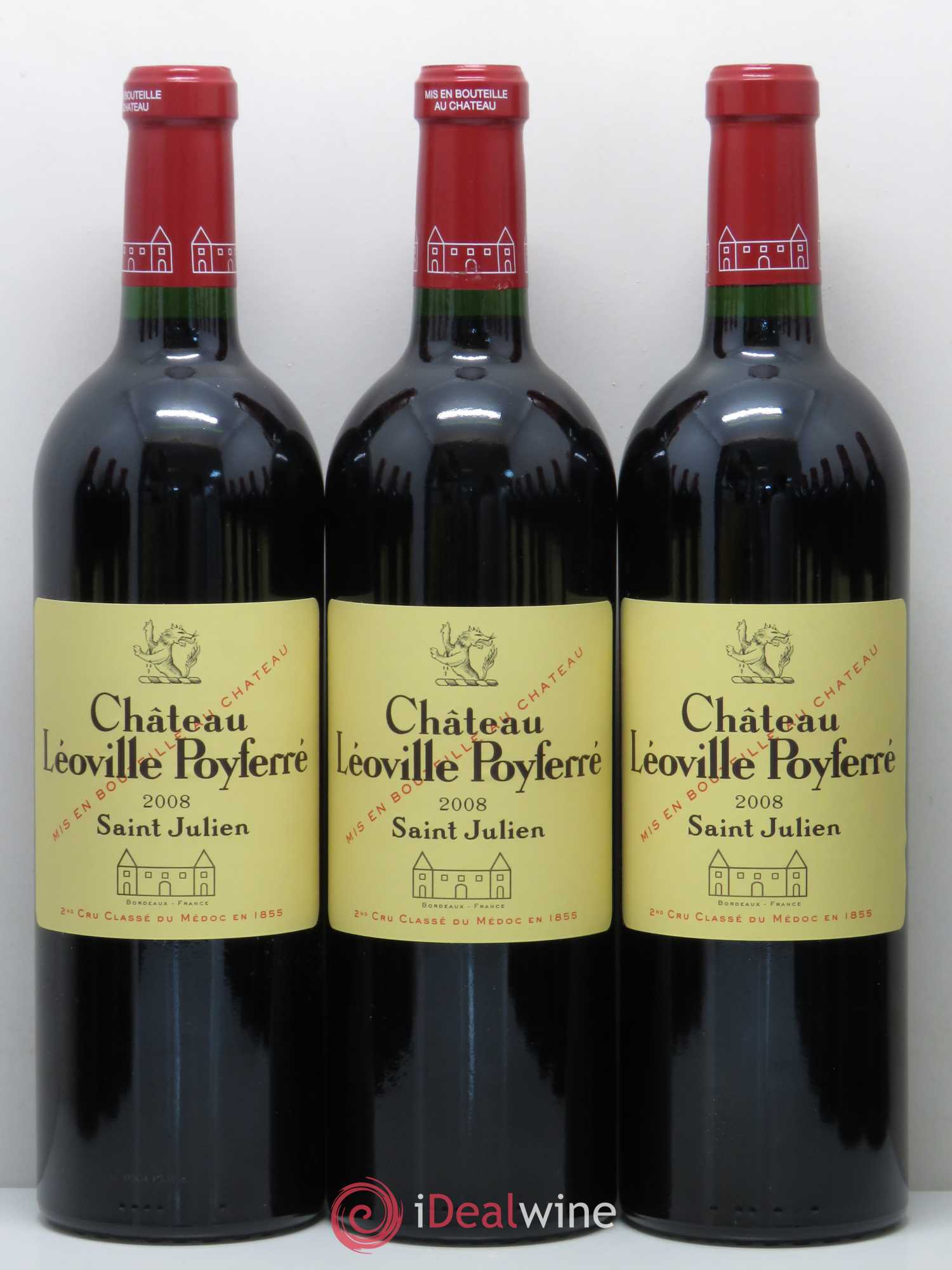 Château Léoville Poyferré 2ème Grand Cru Classé (sans prix de réserve) 2008 - Lot de 12 bouteilles - 1