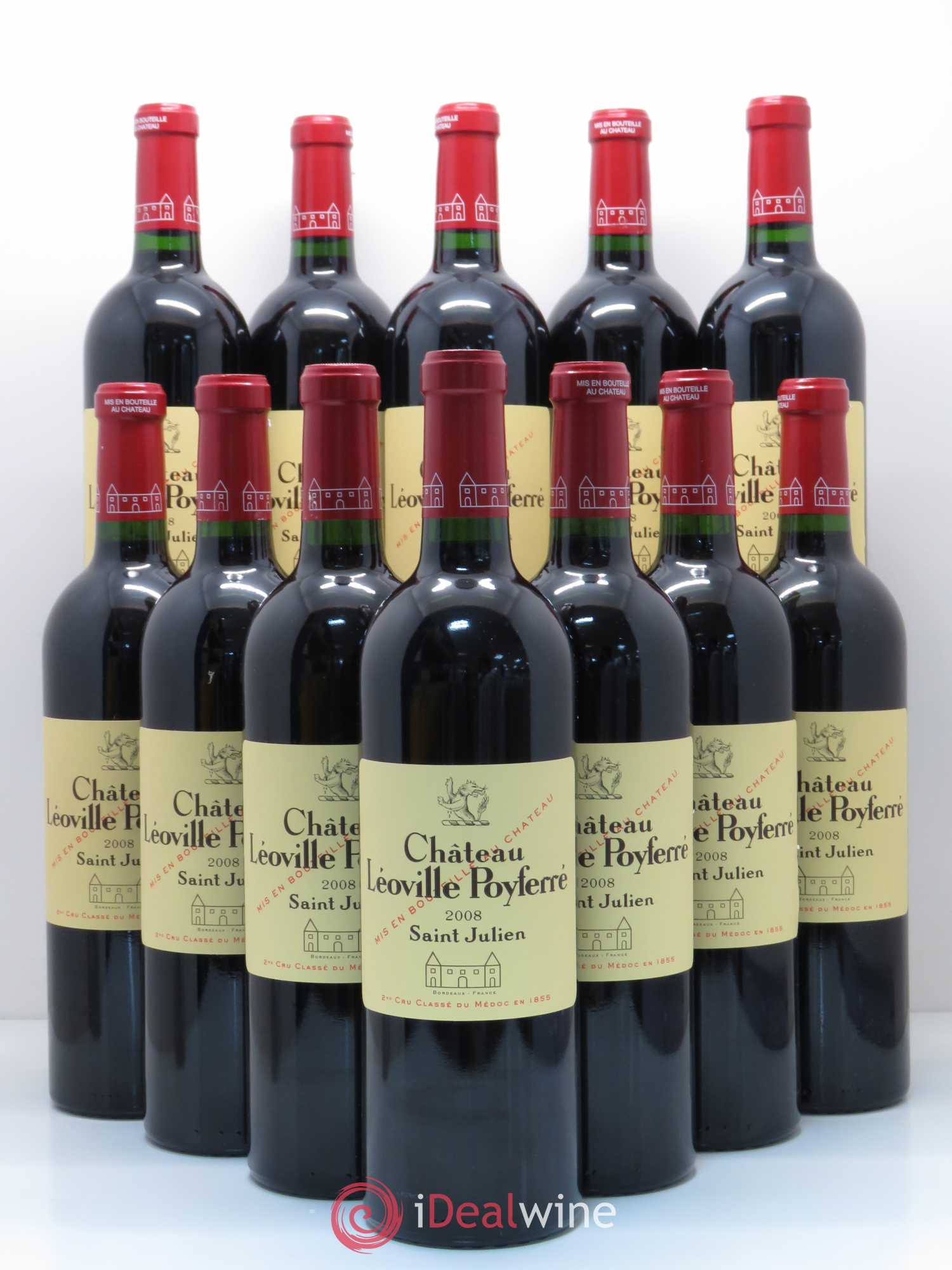Château Léoville Poyferré 2ème Grand Cru Classé (sans prix de réserve) 2008 - Lot de 12 bouteilles - 0