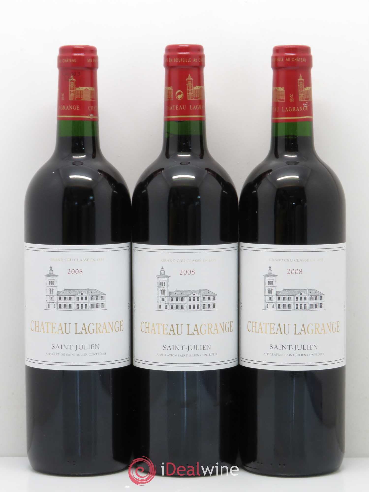 Château Lagrange 3ème Grand Cru Classé 2008 - Lot de 3 bouteilles - 0