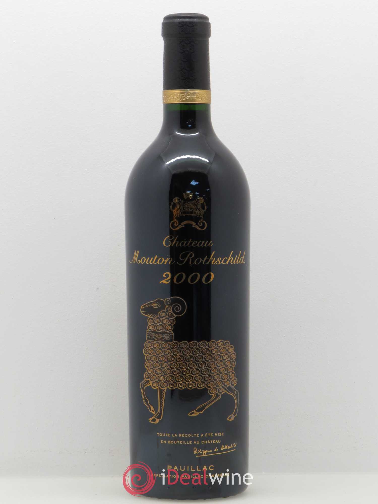 Château Mouton Rothschild 1er Grand Cru Classé 2000 - Lot de 1 bouteille - 0