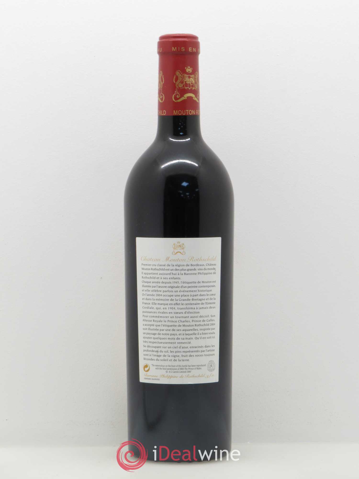 Château Mouton Rothschild 1er Grand Cru Classé 2004 - Lot de 1 bouteille - 1