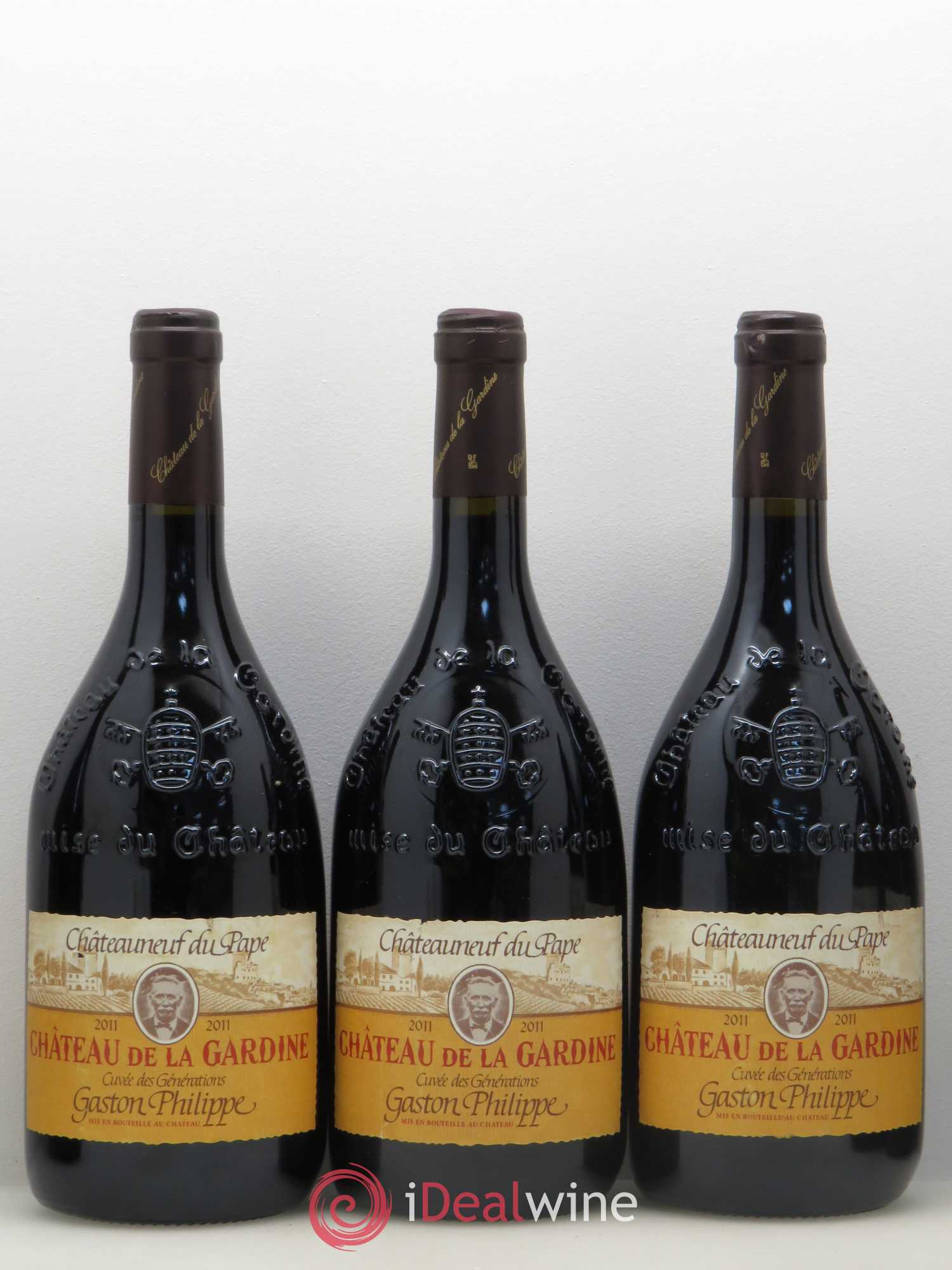 Châteauneuf-du-Pape Château de La Gardine Cuvée des Générations Gaston Philippe Famille Brunel 2011 - Lot de 6 bouteilles - 2