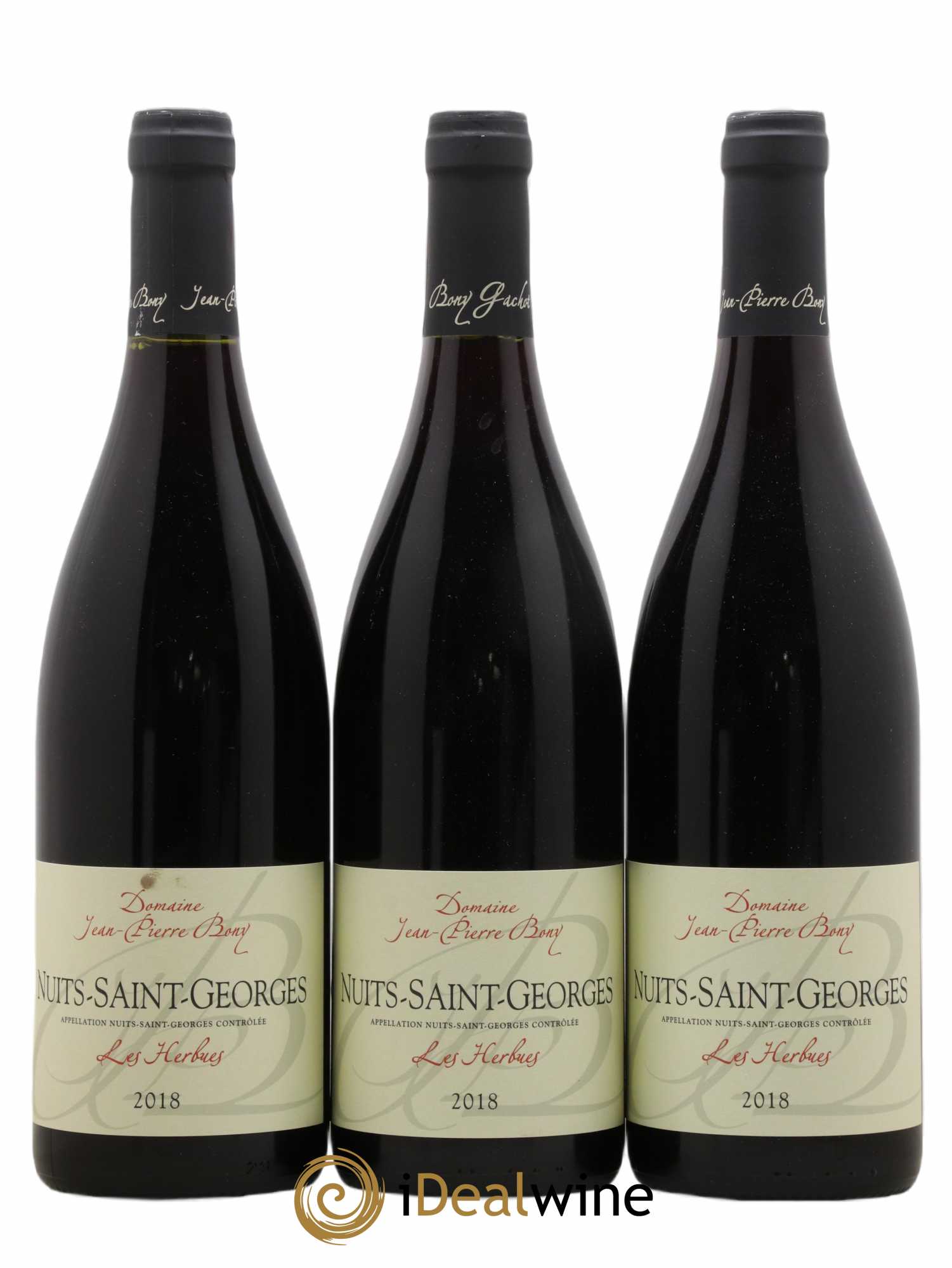 Nuits-Saint-Georges Les Herbues Domaine Jean Pierre Bony 2018 - Lotto di 3 bottiglie - 0