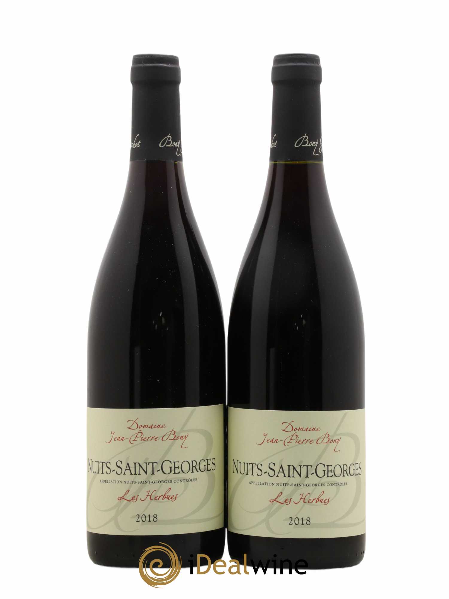 Nuits-Saint-Georges Les Herbues Domaine Jean Pierre Bony 2018 - Lot de 2 bouteilles - 0