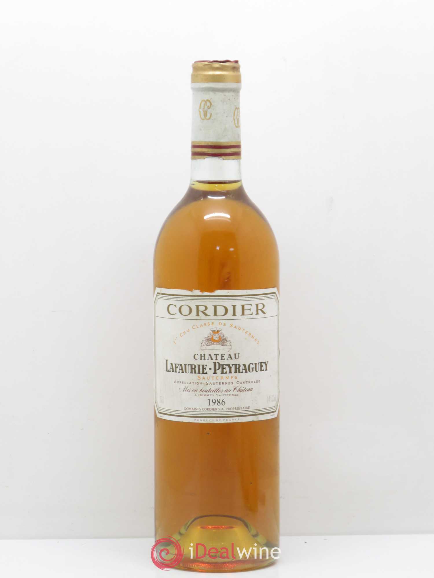 Château Lafaurie-Peyraguey 1er Grand Cru Classé 1986 - Lotto di 1 bottiglia - 0