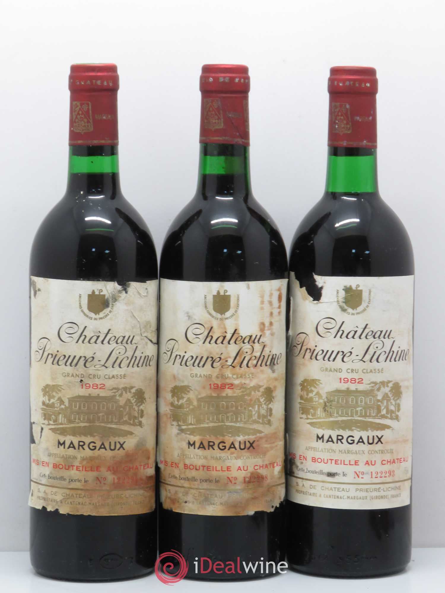 Château Prieuré Lichine 4ème Grand Cru Classé 1982 - Lot de 6 bouteilles - 1