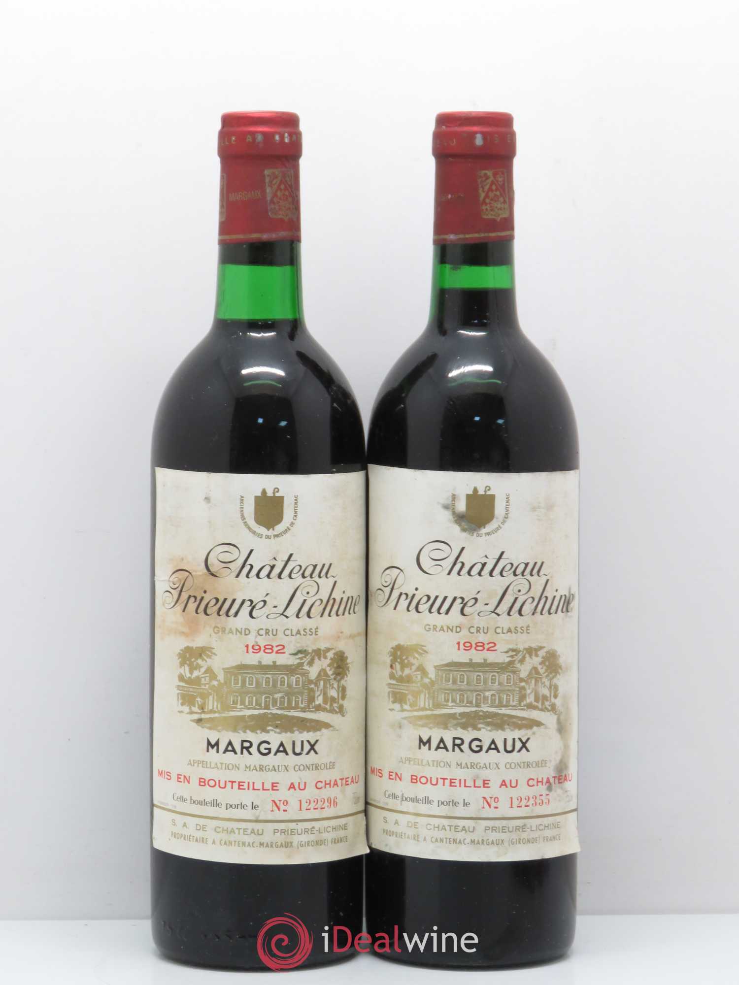 Château Prieuré Lichine 4ème Grand Cru Classé 1982 - Lot de 2 bouteilles - 0