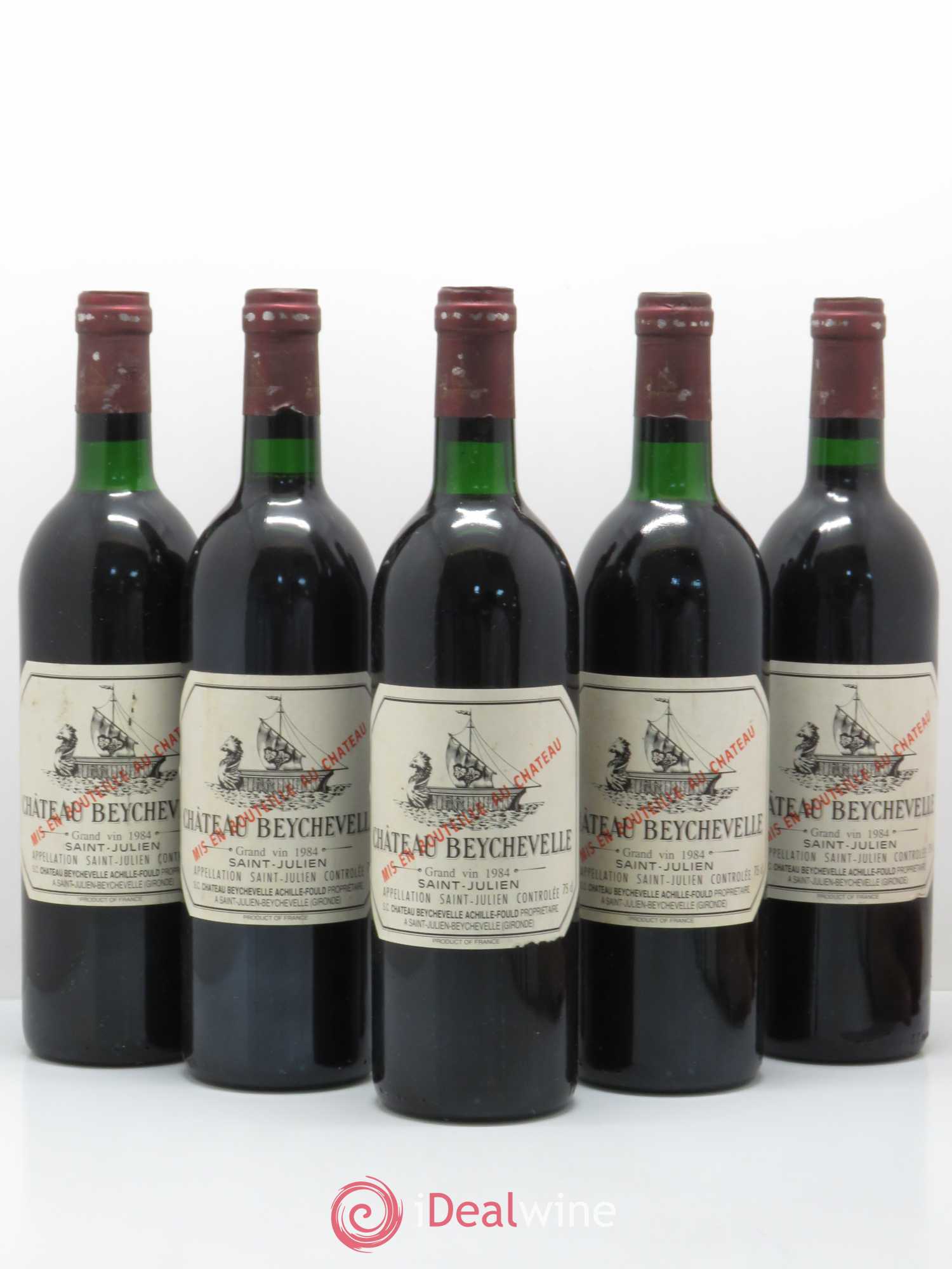Château Beychevelle 4ème Grand Cru Classé 1984 - Lot de 5 bouteilles - 0