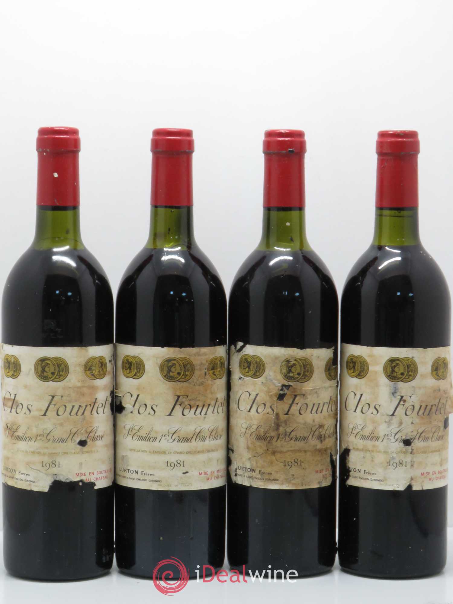 Clos Fourtet 1er Grand Cru Classé B 1981 - Lot de 4 bouteilles - 0