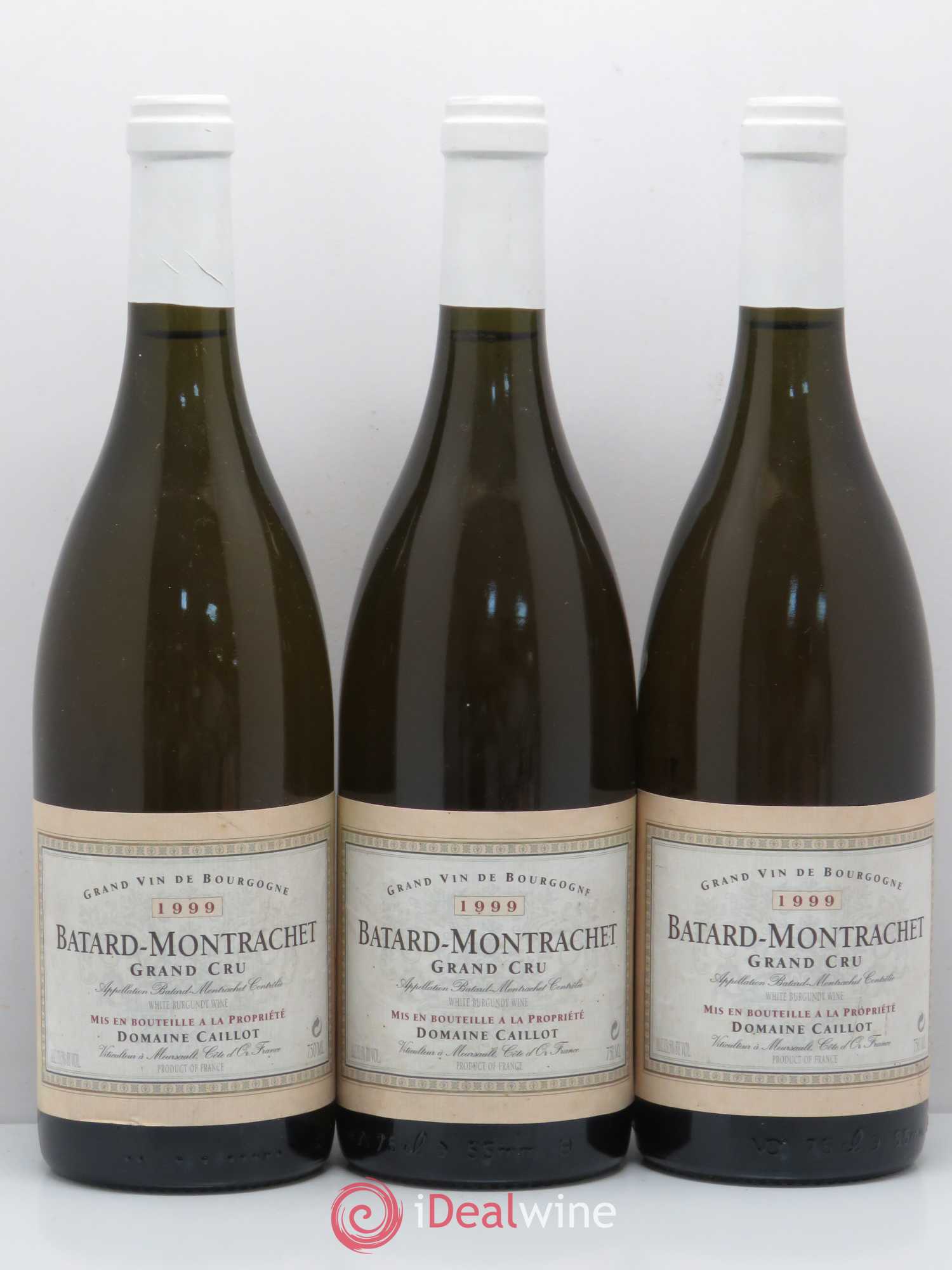 Bâtard-Montrachet Grand Cru Domaine Caillot 1999 - Posten von 3 Flaschen - 0