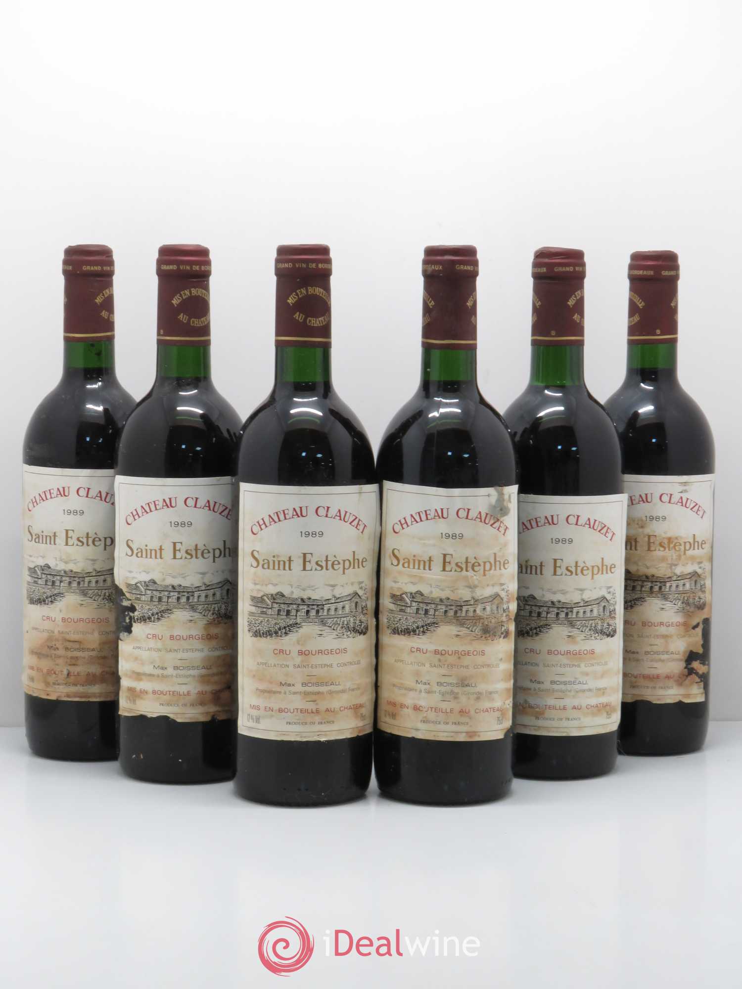 Château Clauzet 1989 - Lot de 6 bouteilles - 0