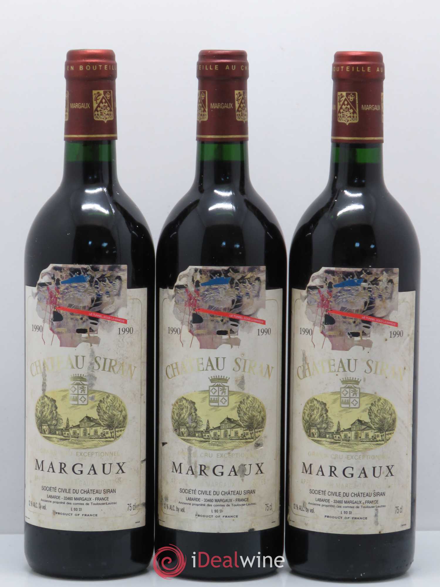 Château Siran 1990 - Lot de 3 bouteilles - 0