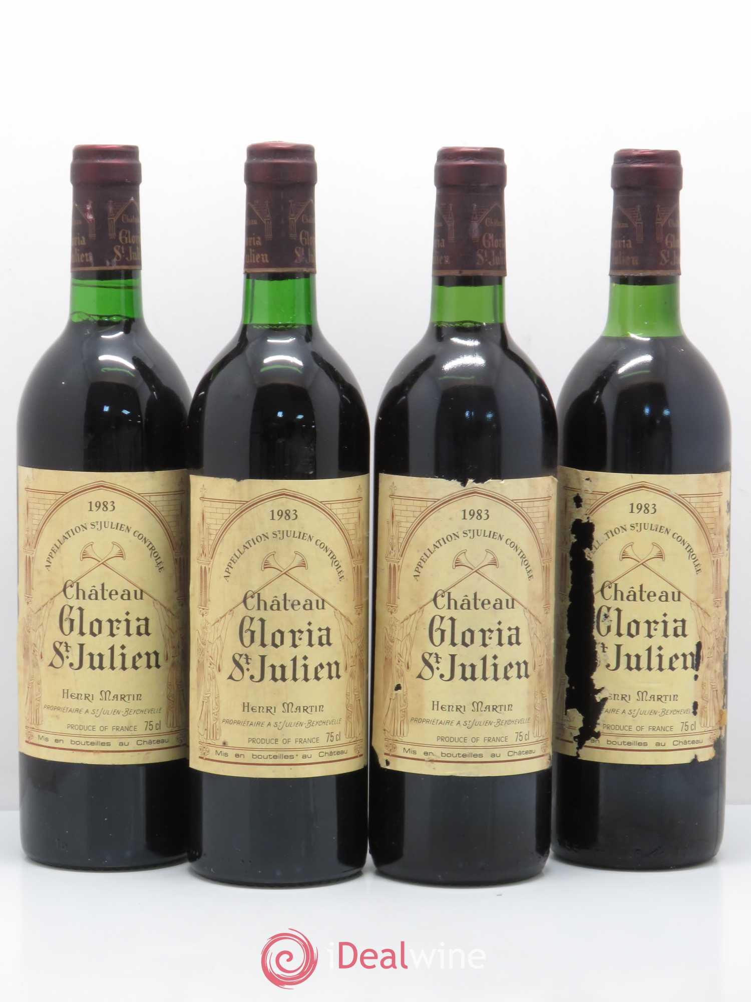 Château Gloria 1983 - Lot de 4 bouteilles - 0