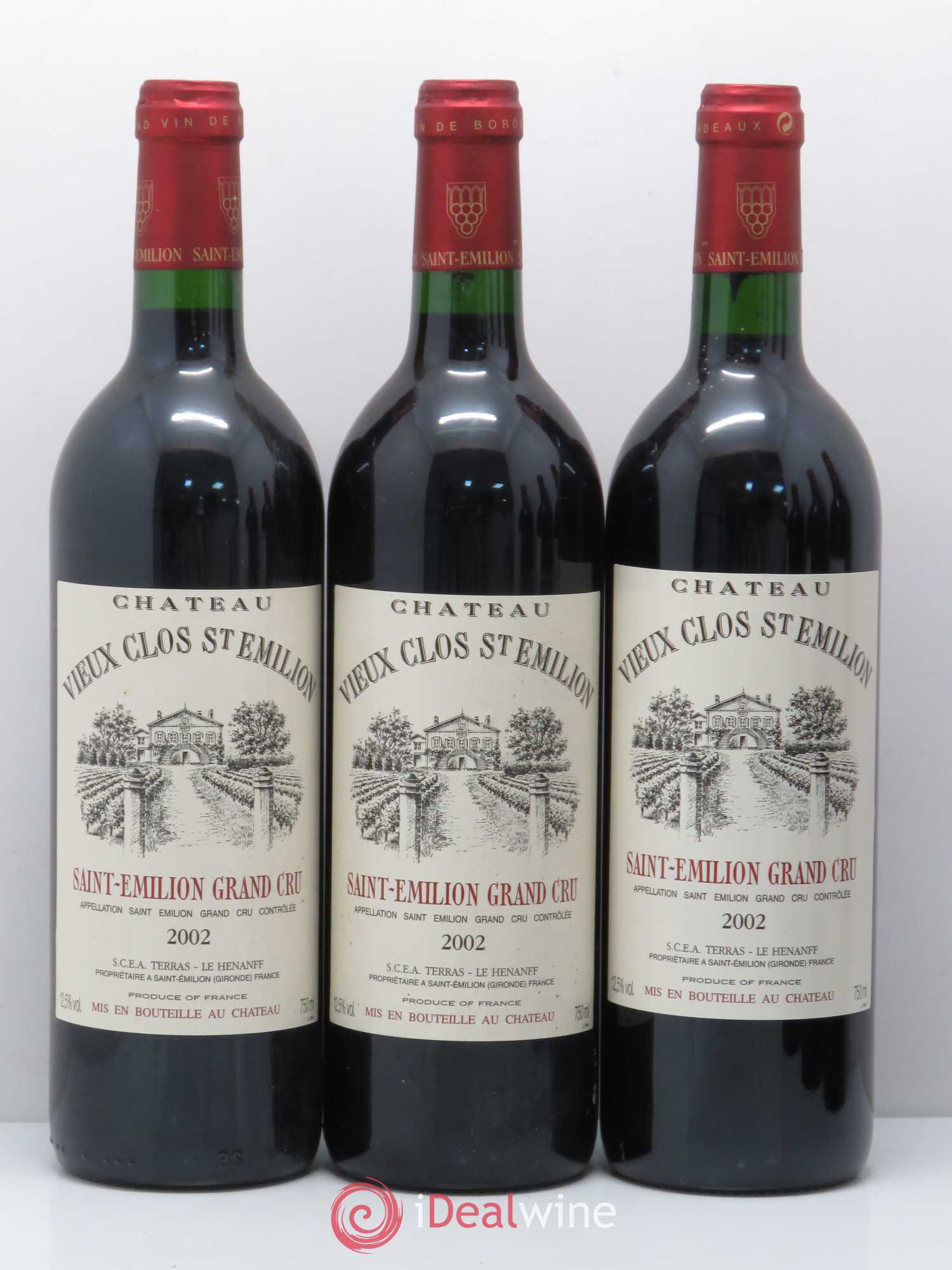 Saint-Émilion château Vieux Clos (sans prix de réserve) 2002 - Posten von 6 Flaschen - 1