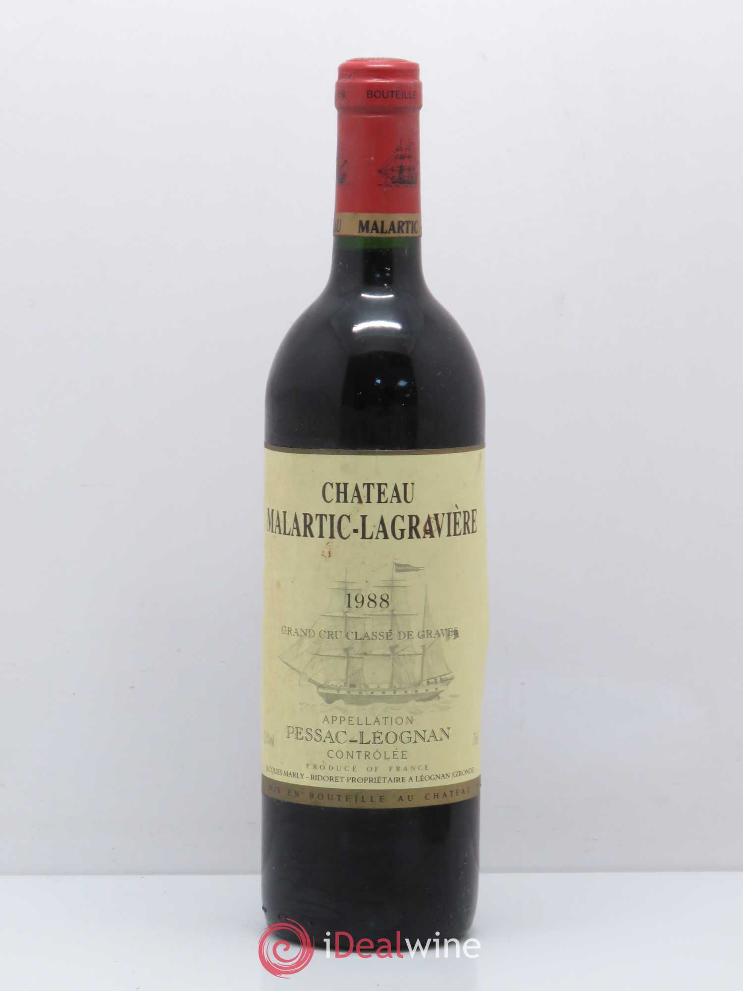 Château Malartic-Lagravière Cru Classé de Graves 1988 - Lot de 1 bouteille - 0