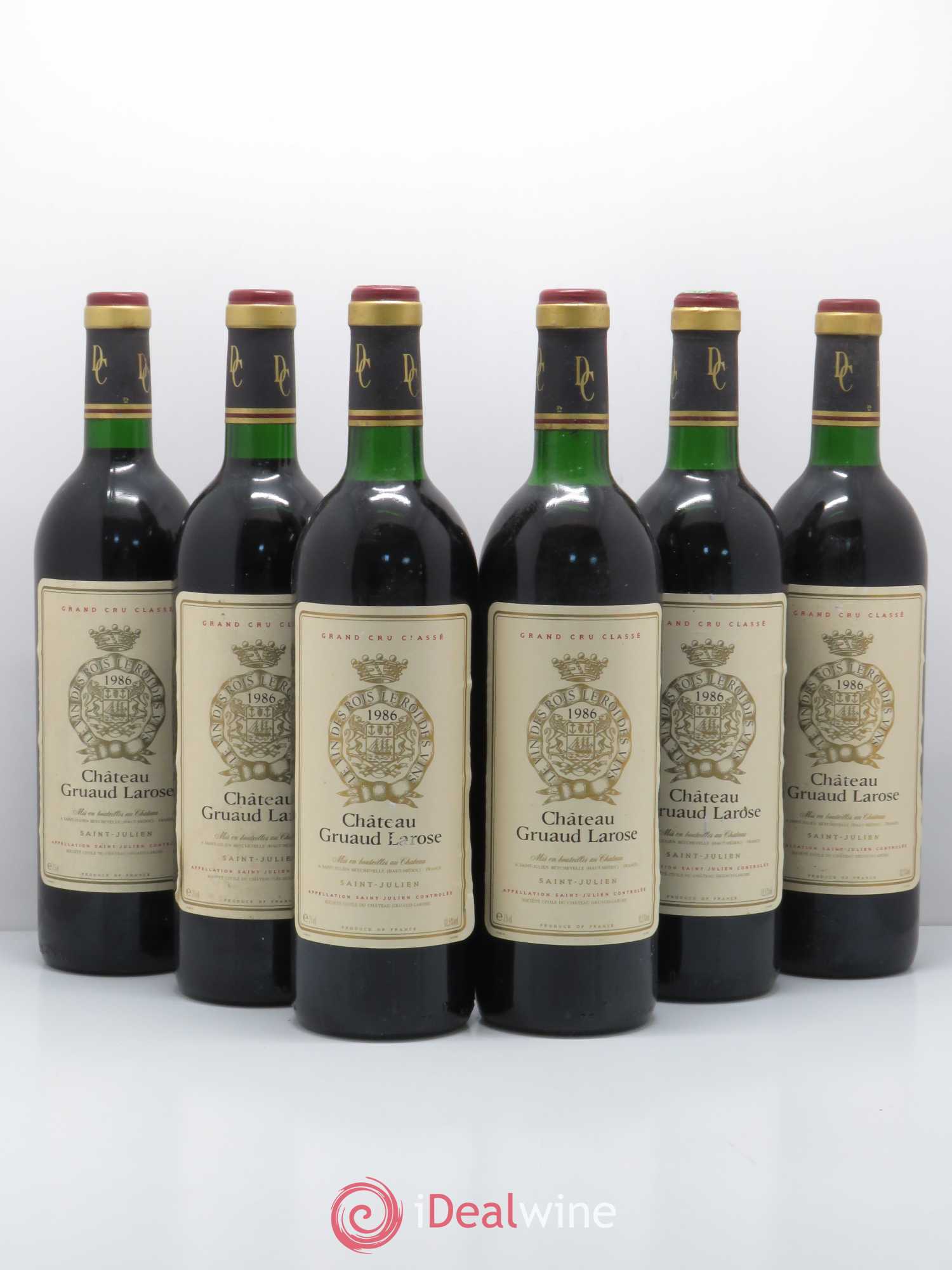 Château Gruaud Larose 2ème Grand Cru Classé 1986 - Lot de 6 bouteilles - 0
