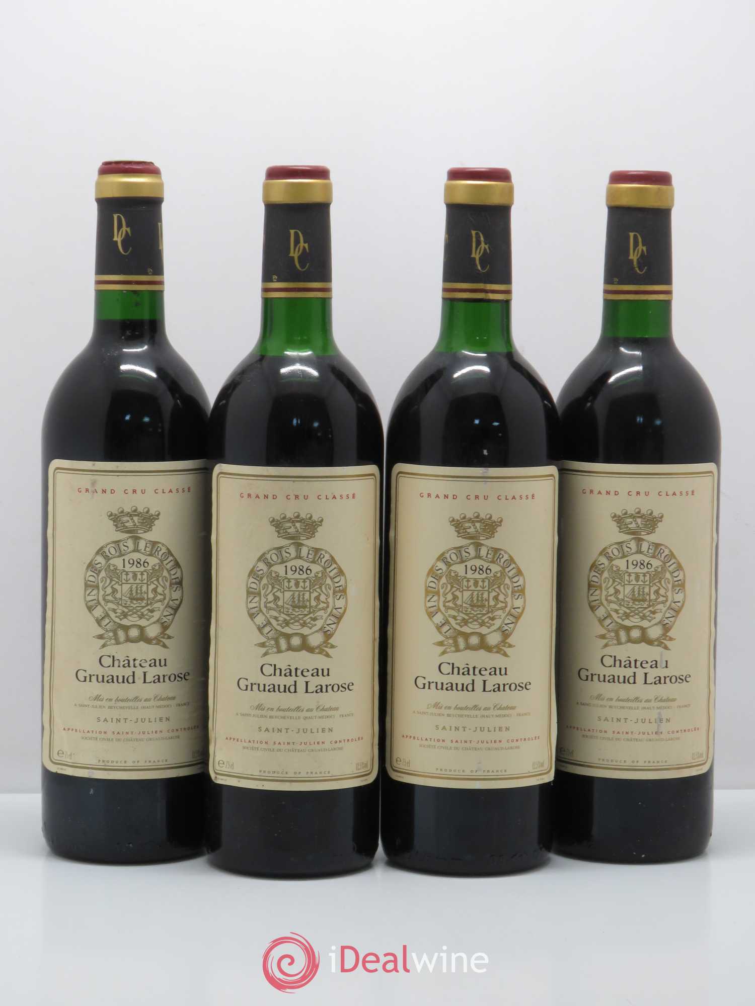 Château Gruaud Larose 2ème Grand Cru Classé 1986 - Lot de 4 bouteilles - 0
