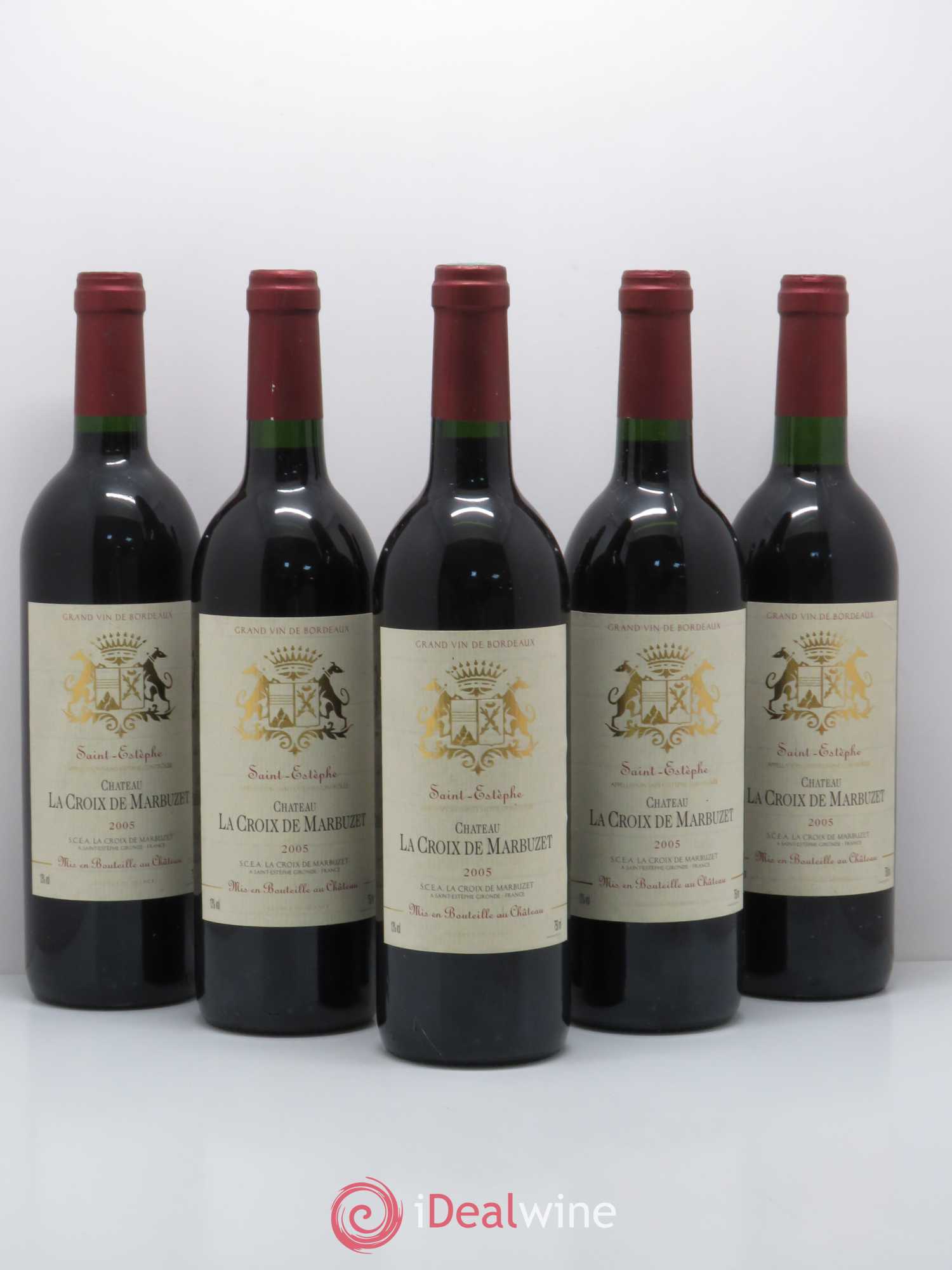 Saint-Estèphe La Croix de Marbuzet 2005 - Posten von 5 Flaschen - 0