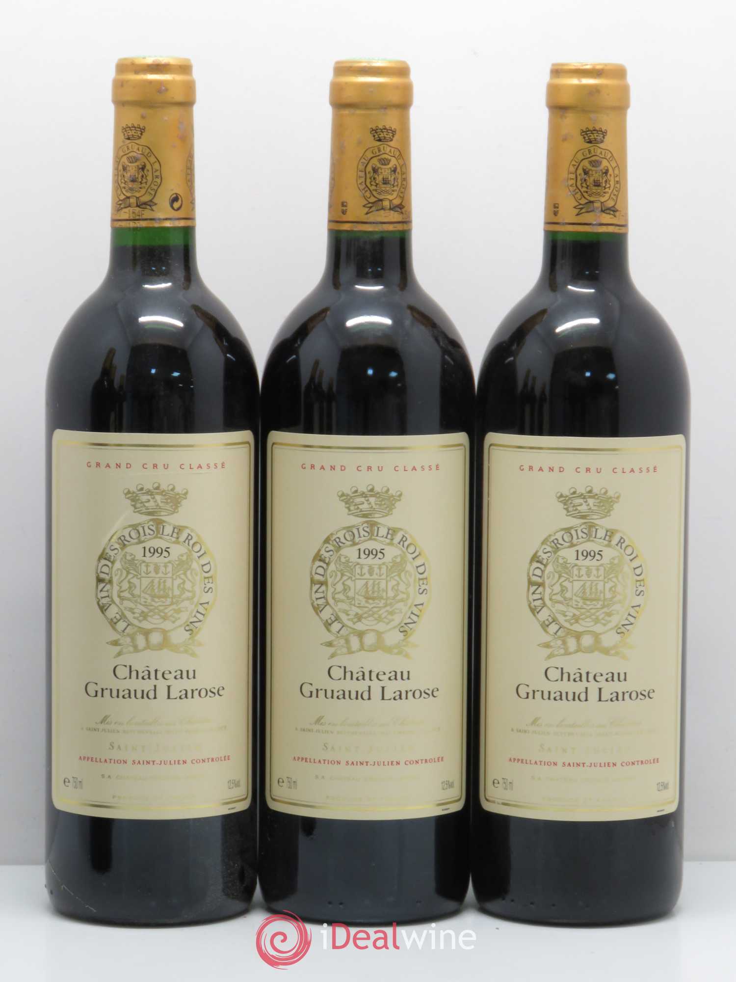 Château Gruaud Larose 2ème Grand Cru Classé 1995 - Lot de 3 bouteilles - 0