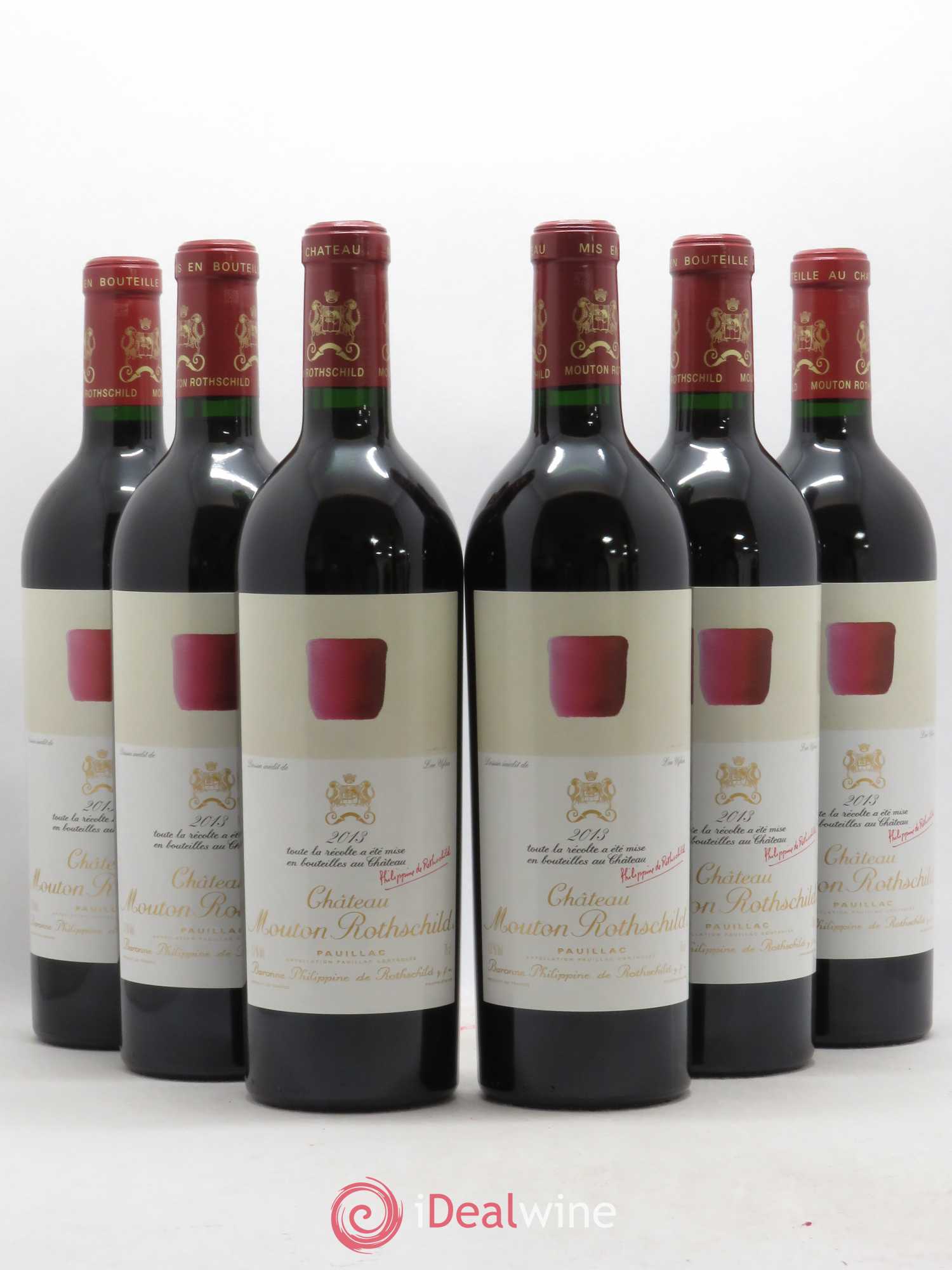 Château Mouton Rothschild 1er Grand Cru Classé 2013 - Lot de 6 bouteilles - 0