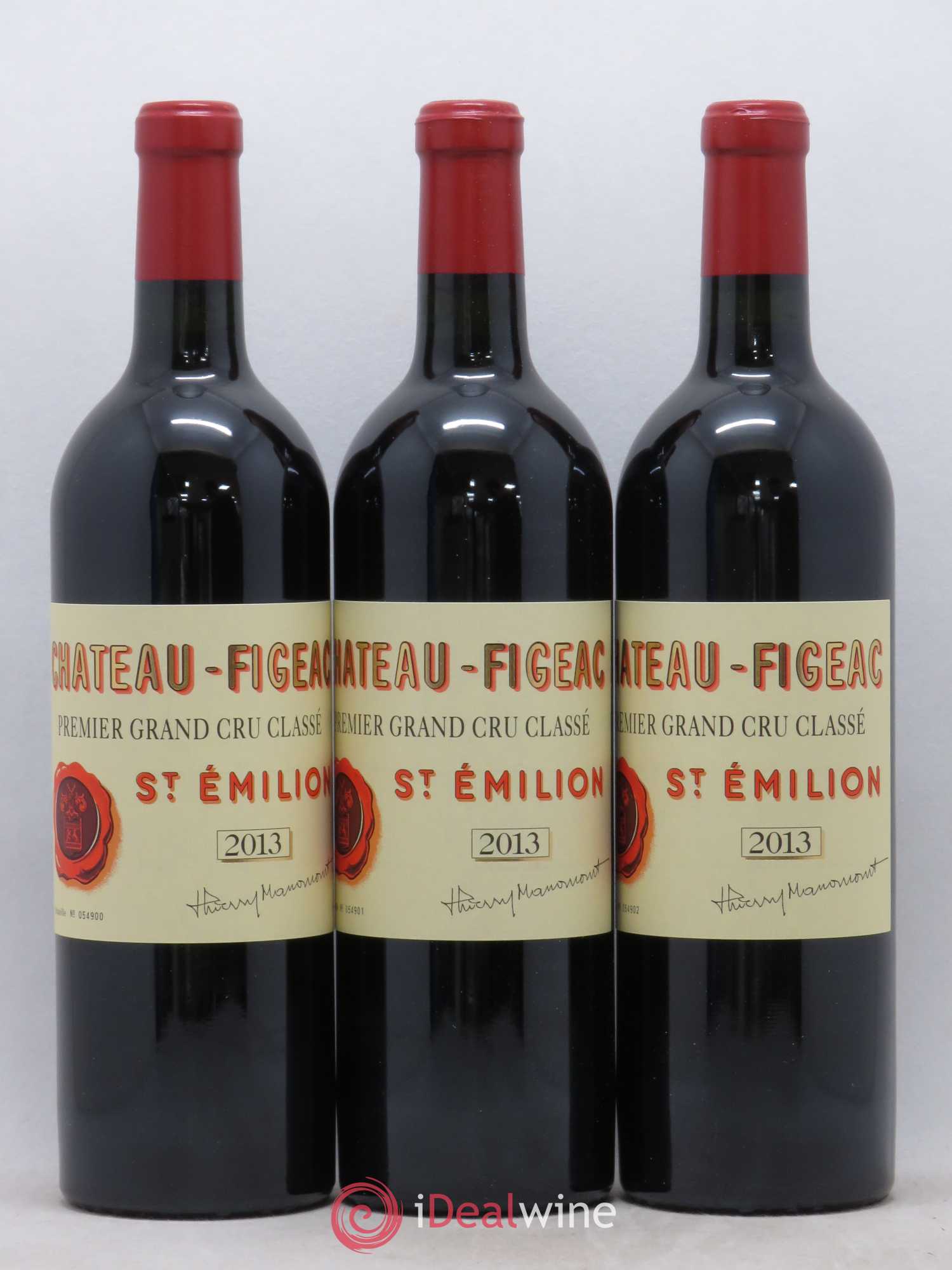 Château Figeac 1er Grand Cru Classé A 2013 - Lot de 3 bouteilles - 0