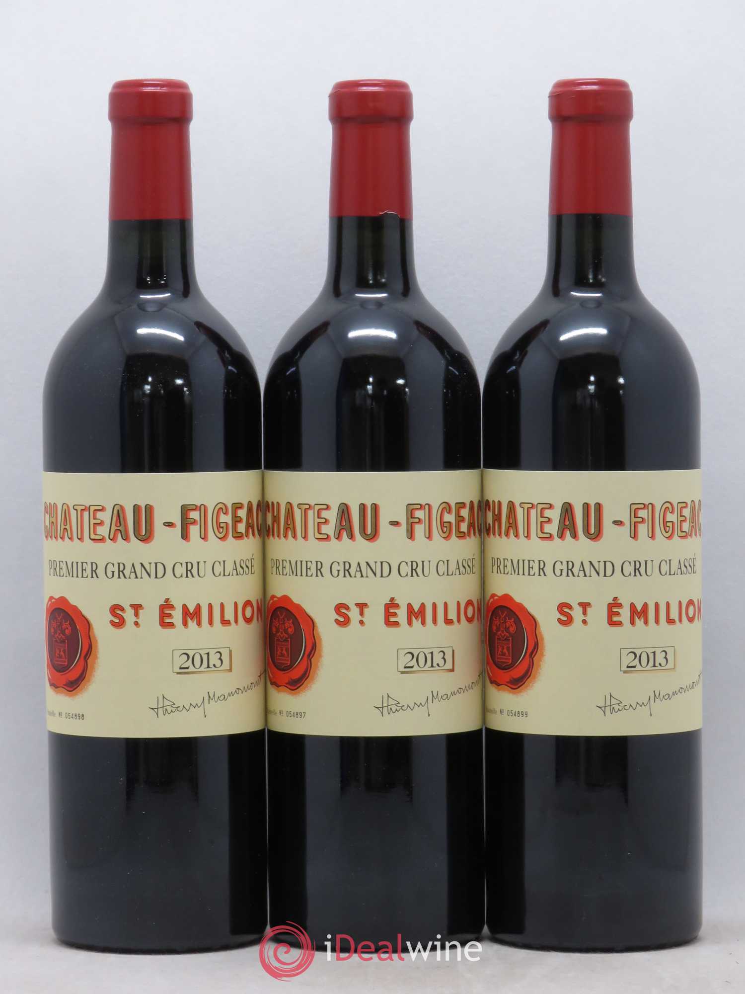 Château Figeac 1er Grand Cru Classé A 2013 - Lot de 3 bouteilles - 0