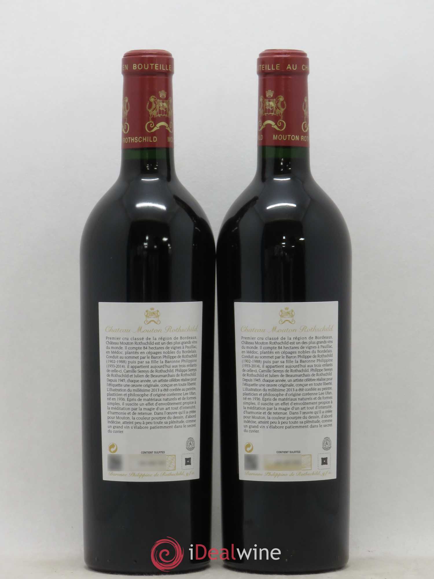 Château Mouton Rothschild 1er Grand Cru Classé 2013 - Lot de 2 bouteilles - 1