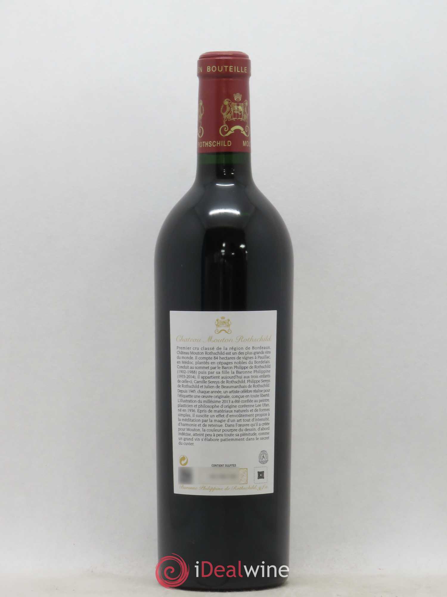 Château Mouton Rothschild 1er Grand Cru Classé 2013 - Lot de 1 bouteille - 1