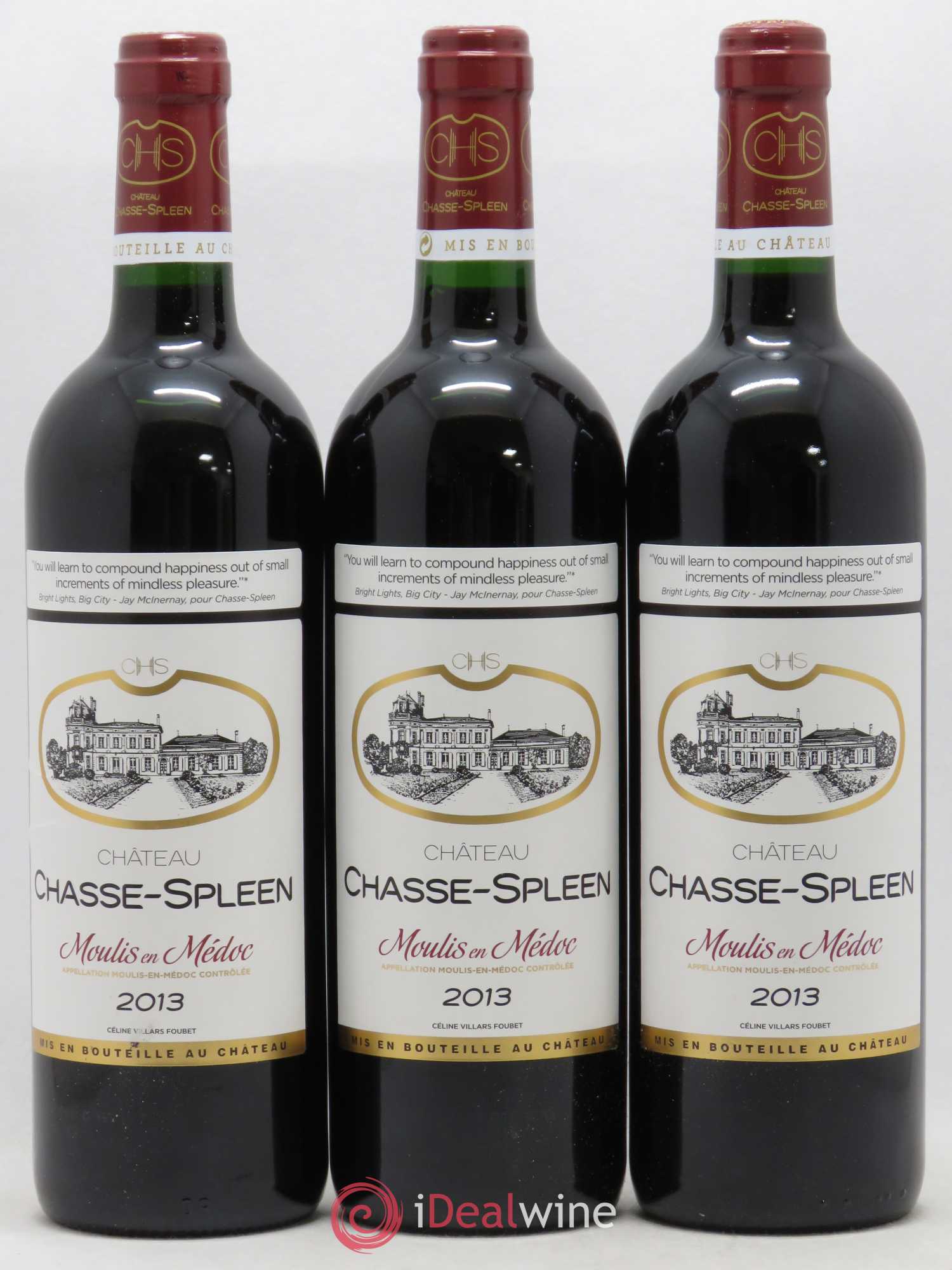 Château Chasse Spleen 2013 - Lot de 3 bouteilles - 0