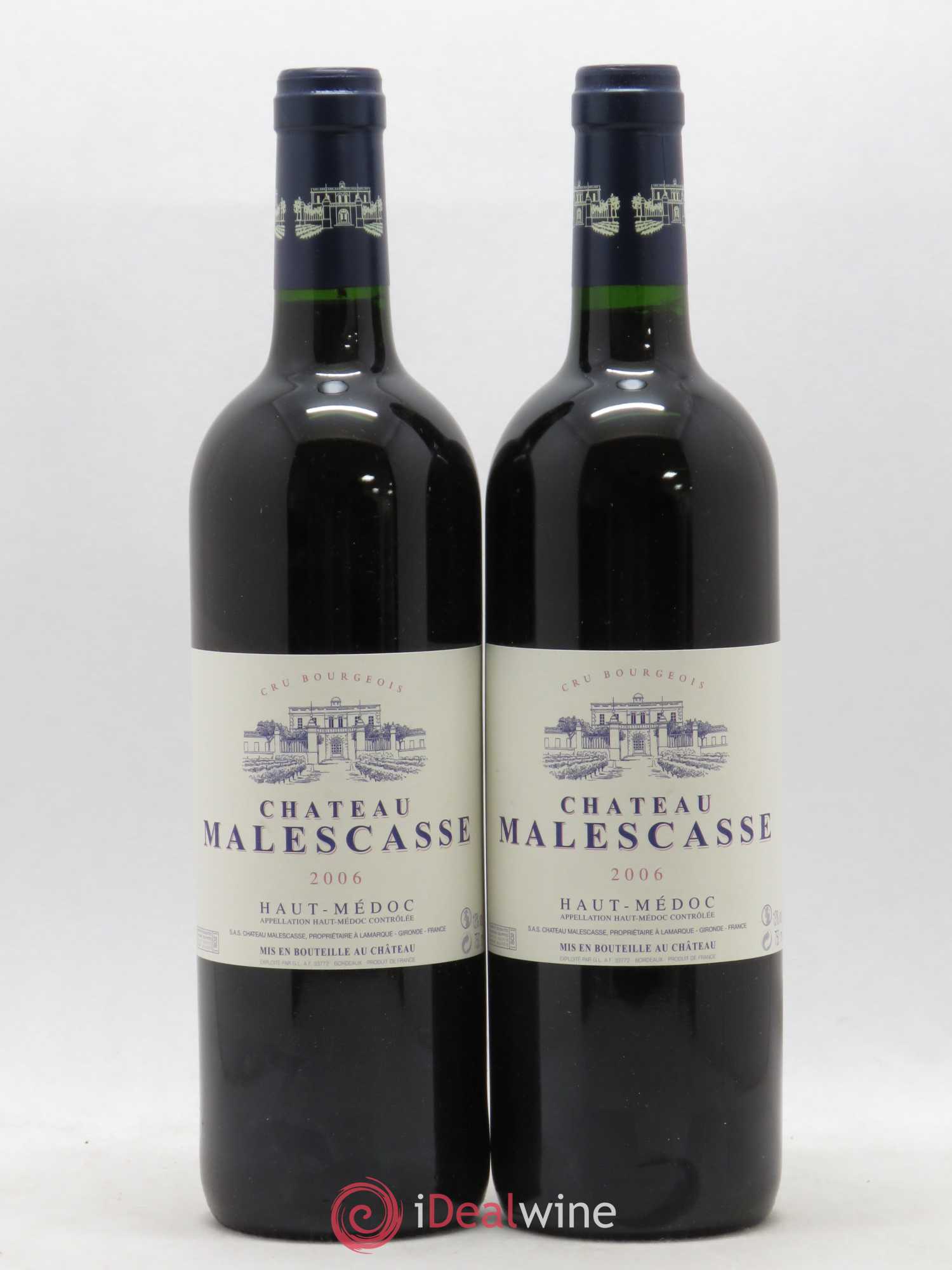 Château Malescasse Cru Bourgeois Exceptionnel 2006 - Lot de 2 bouteilles - 0