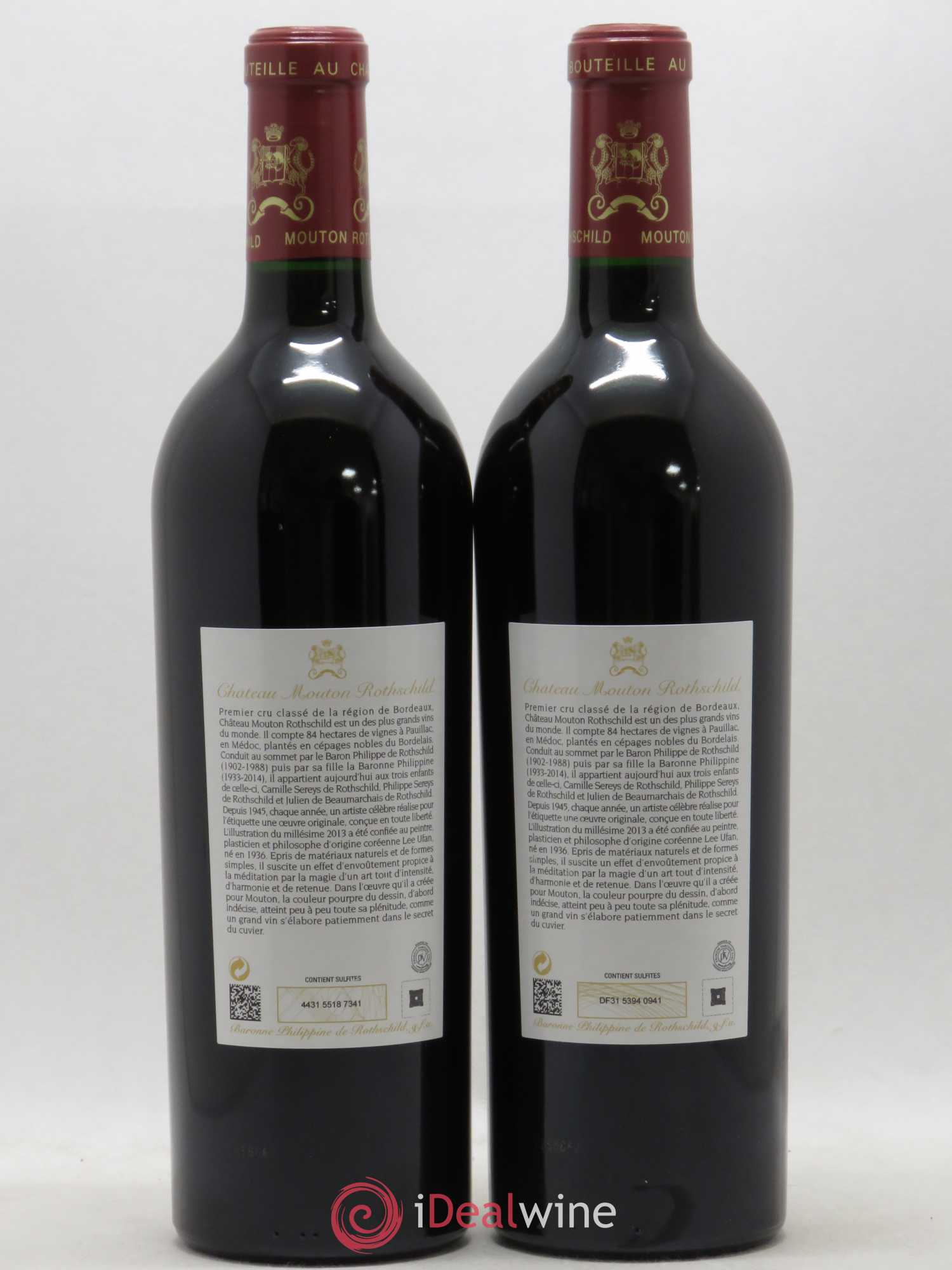 Château Mouton Rothschild 1er Grand Cru Classé 2013 - Lot de 2 bouteilles - 1