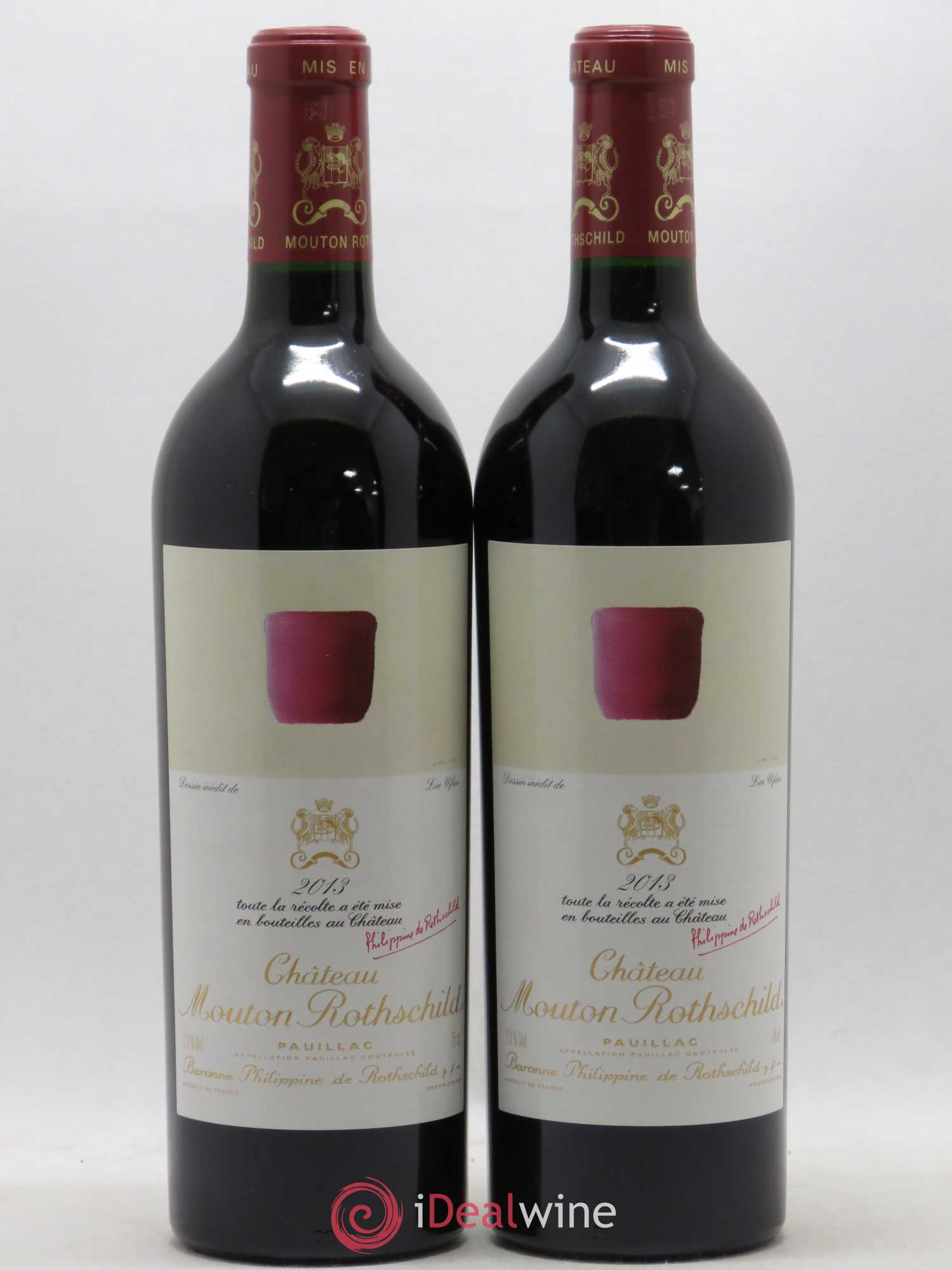 Château Mouton Rothschild 1er Grand Cru Classé 2013 - Lot de 2 bouteilles - 0