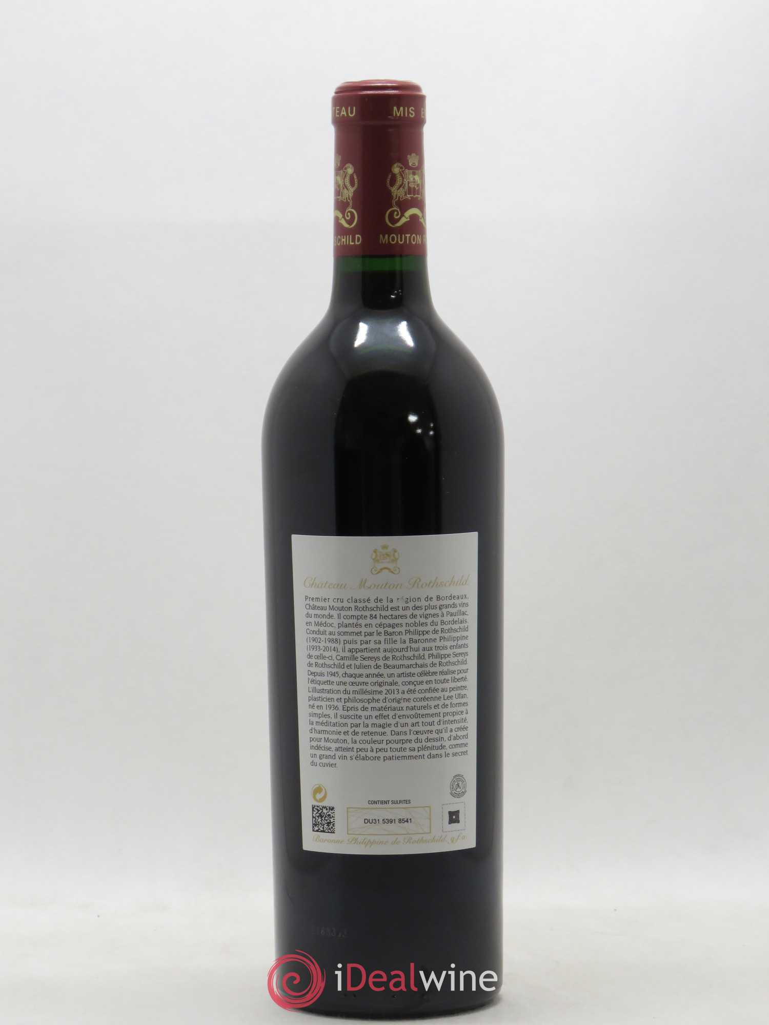 Château Mouton Rothschild 1er Grand Cru Classé 2013 - Lot de 1 bouteille - 1