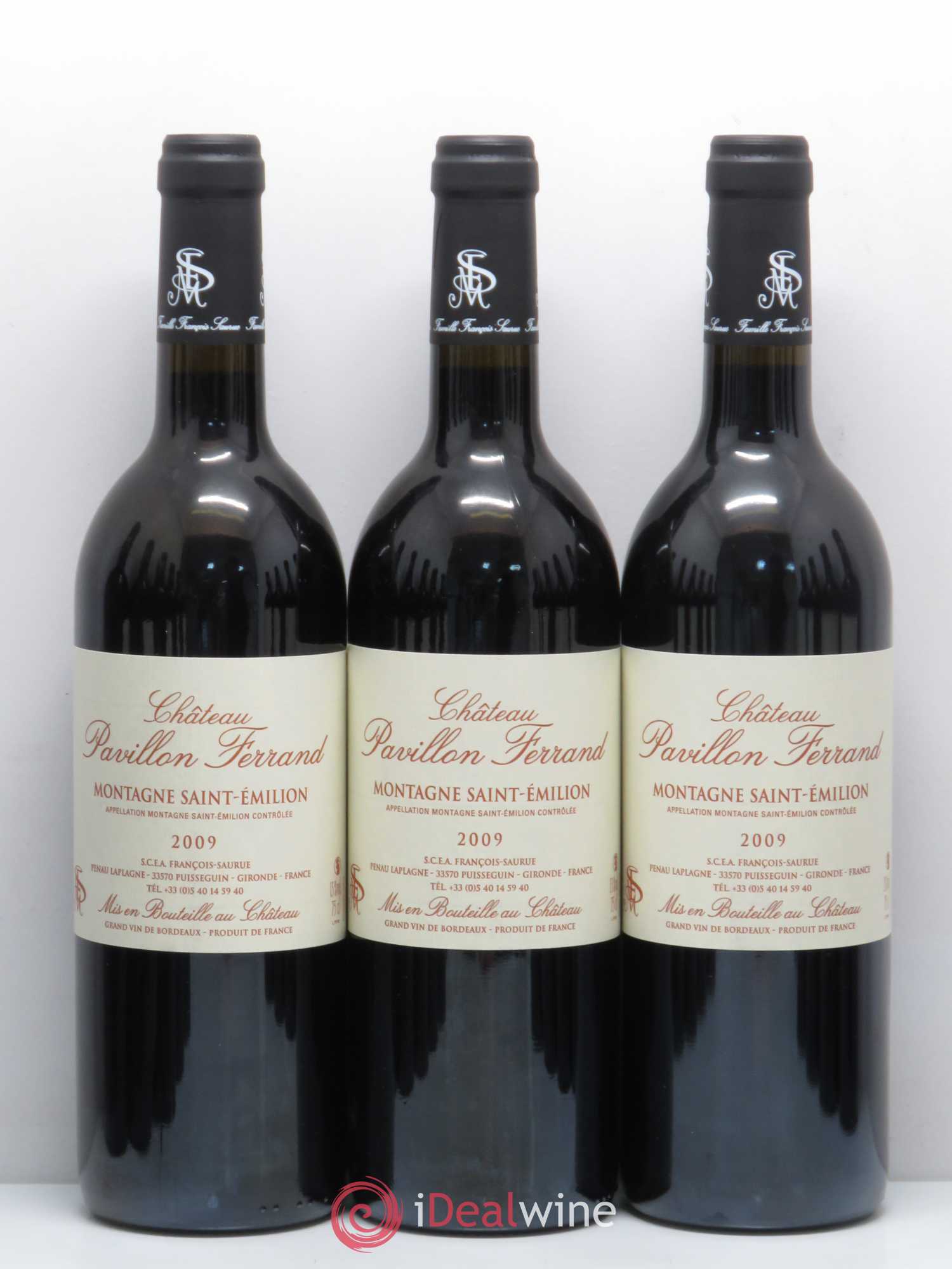 Montagne Saint-Émilion Chateau Pavillon Ferrand 2009 - Lot de 12 bouteilles - 1