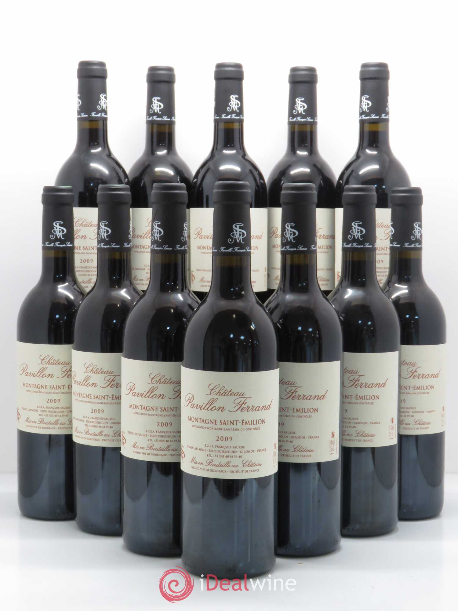 Montagne Saint-Émilion Chateau Pavillon Ferrand 2009 - Lot de 12 bouteilles - 0