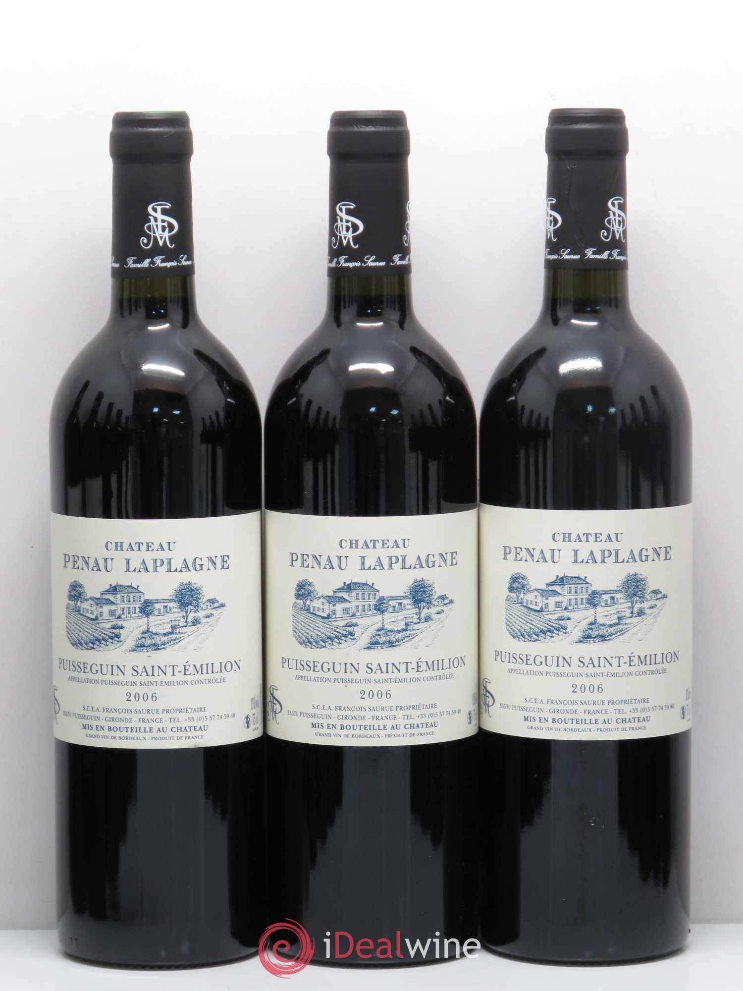 Bordeaux Chateau Penau Laplagne Puisseguin Saint Emilion 2006 - Lot de 12 bouteilles - 1