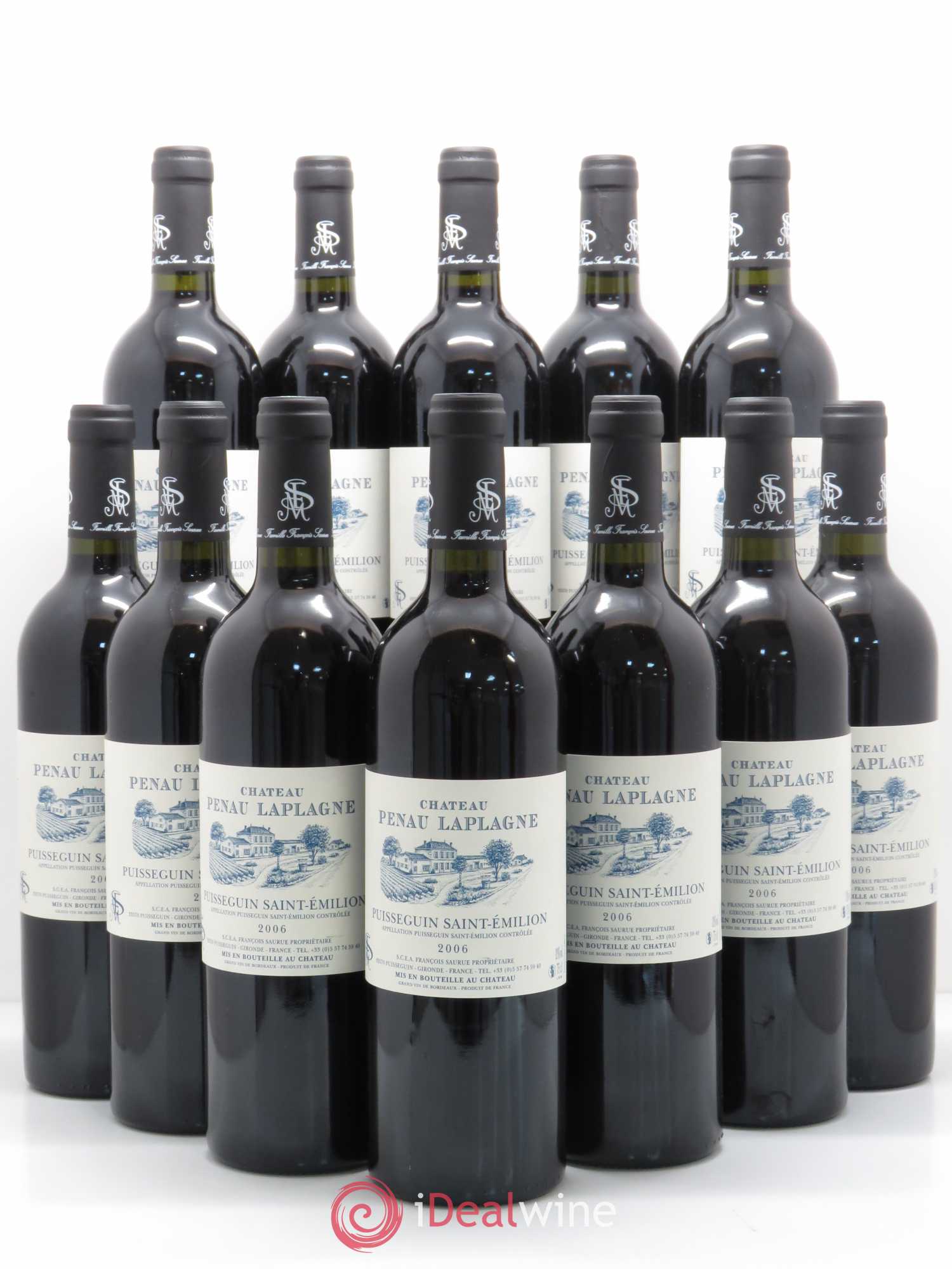 Bordeaux Chateau Penau Laplagne Puisseguin Saint Emilion 2006 - Lot de 12 bouteilles - 0