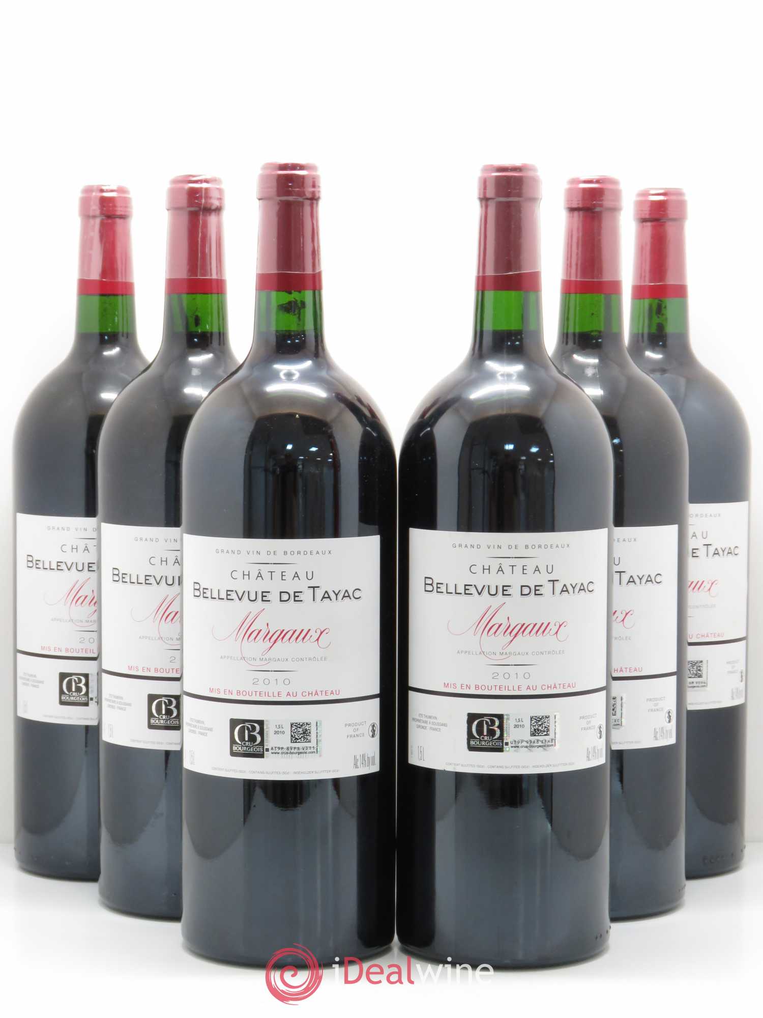 Château Bellevue de Tayac 2010 - Lot de 6 magnums - 0