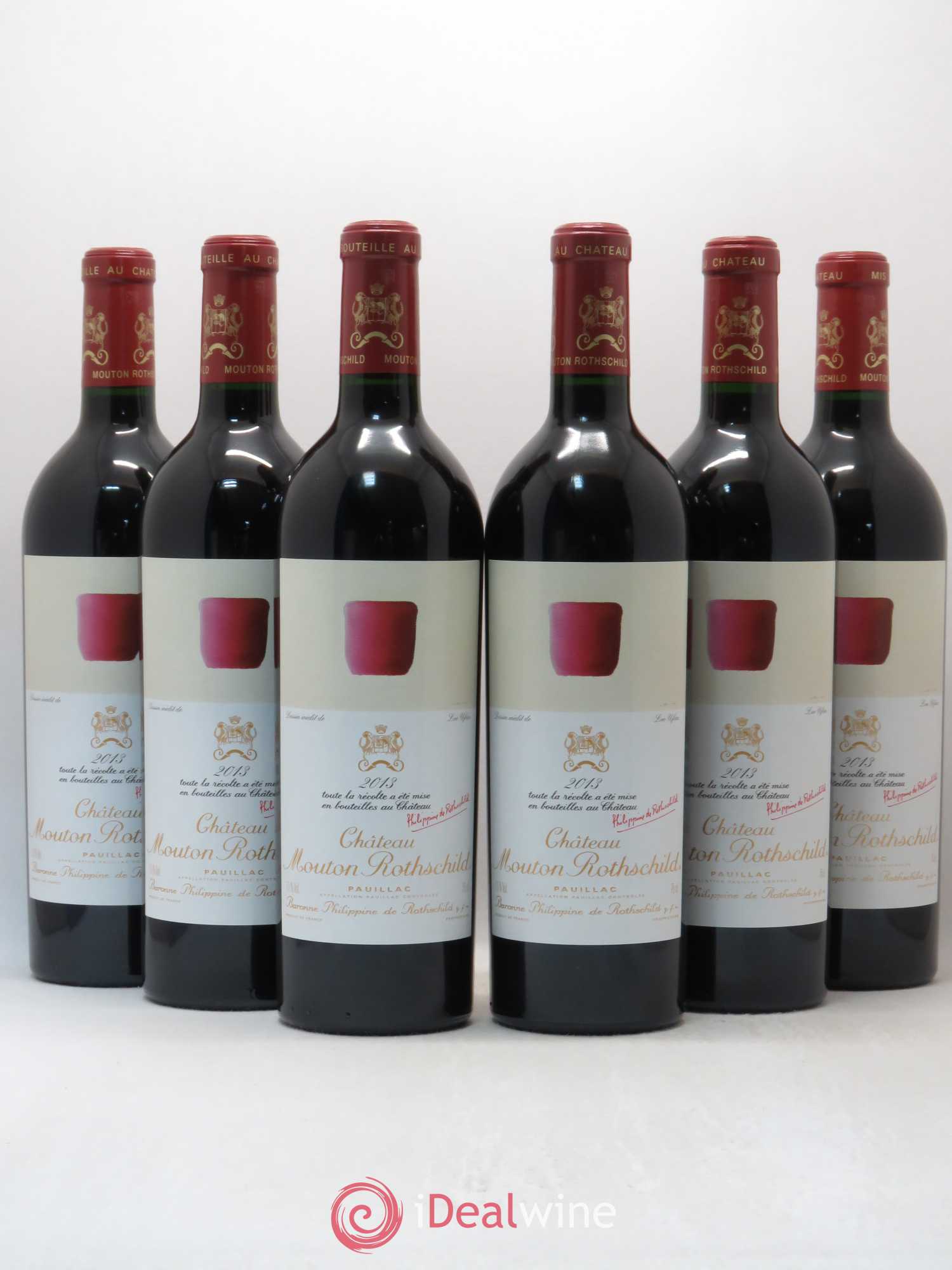 Château Mouton Rothschild 1er Grand Cru Classé 2013 - Lot de 6 bouteilles - 0