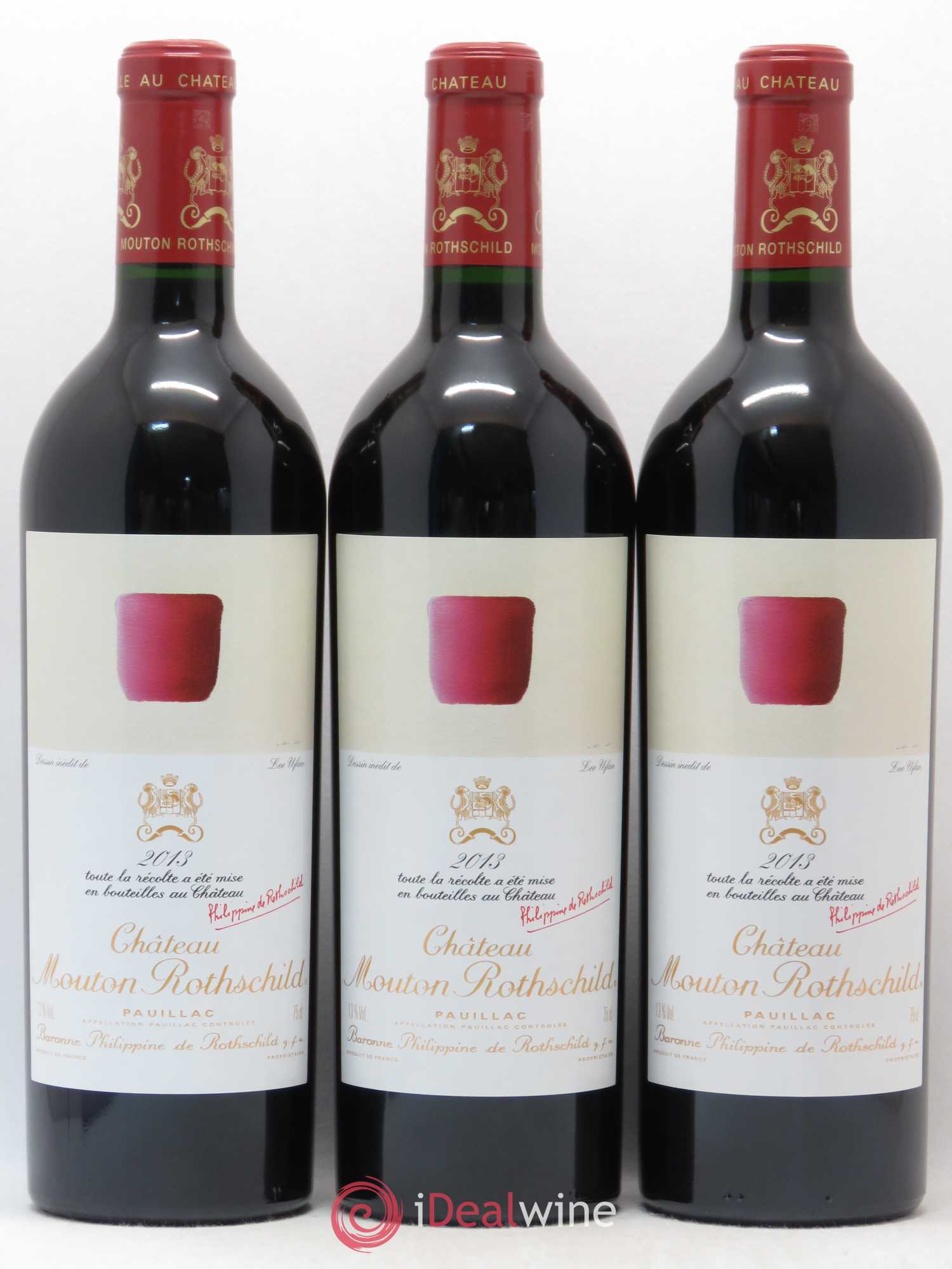 Château Mouton Rothschild 1er Grand Cru Classé 2013 - Lot de 3 bouteilles - 0