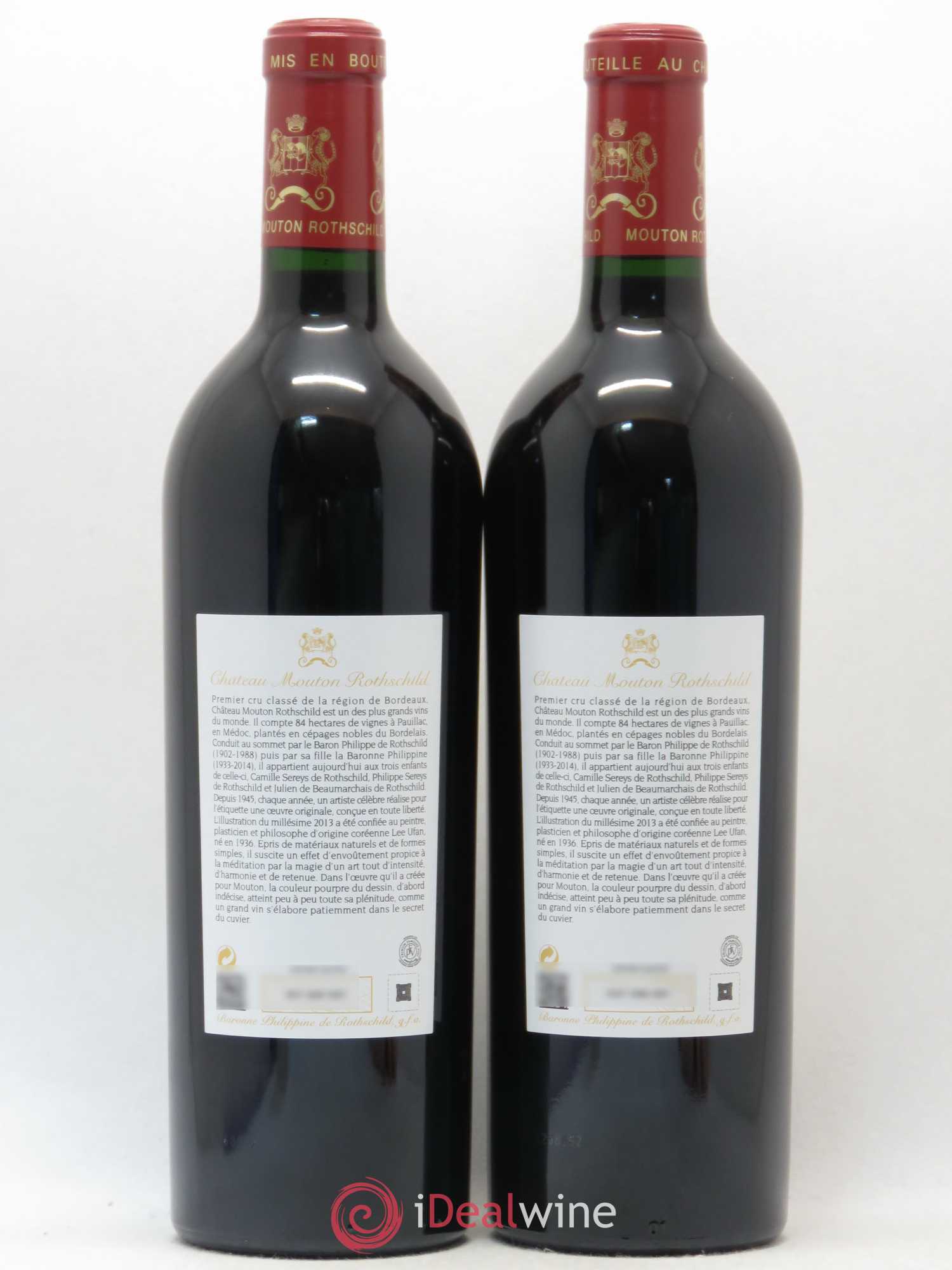 Château Mouton Rothschild 1er Grand Cru Classé 2013 - Lot de 2 bouteilles - 1