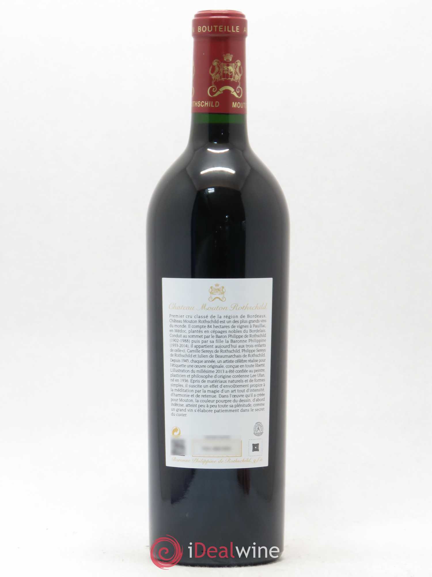 Château Mouton Rothschild 1er Grand Cru Classé 2013 - Lot de 1 bouteille - 1