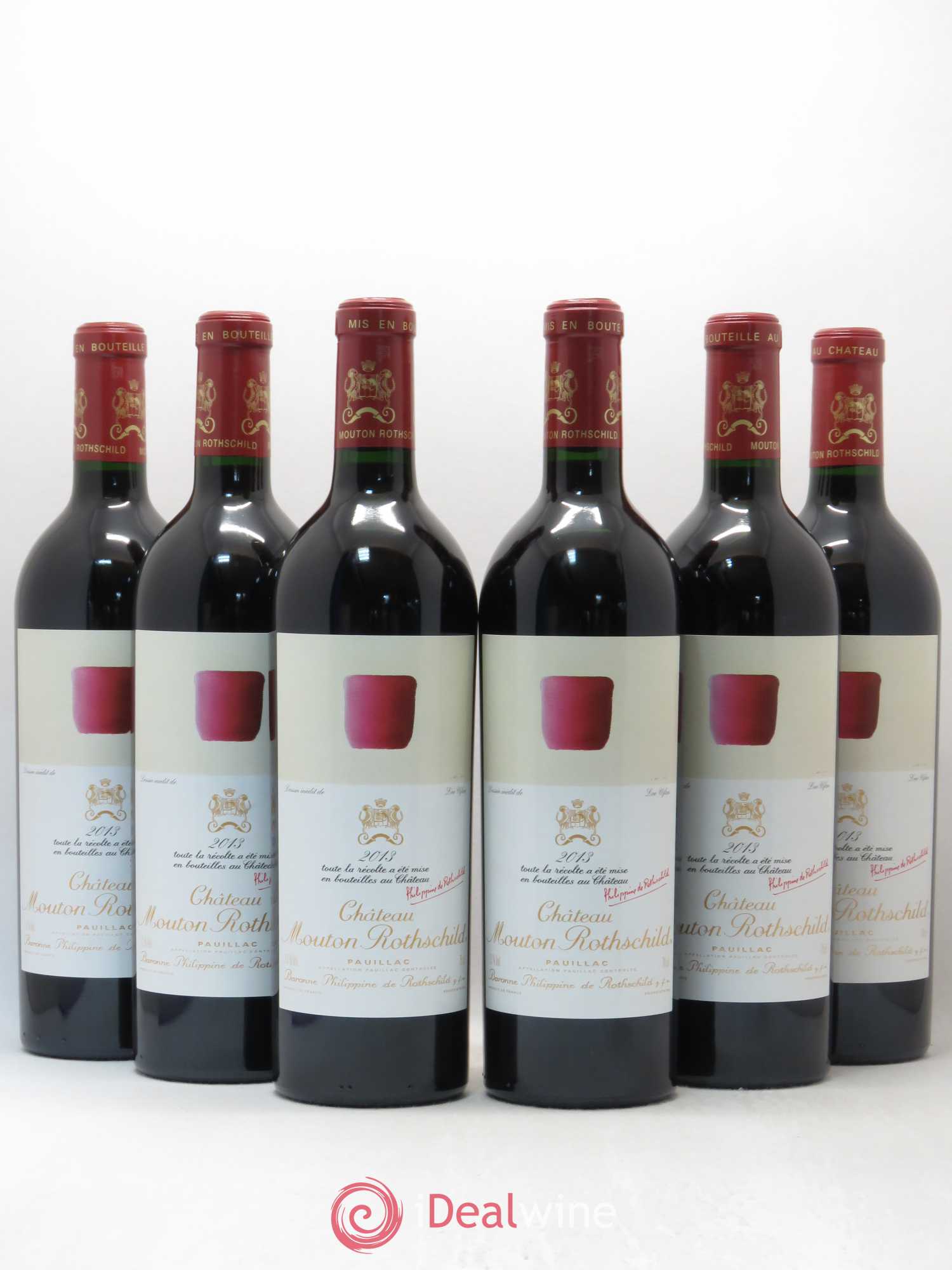 Château Mouton Rothschild 1er Grand Cru Classé 2013 - Lot de 6 bouteilles - 0