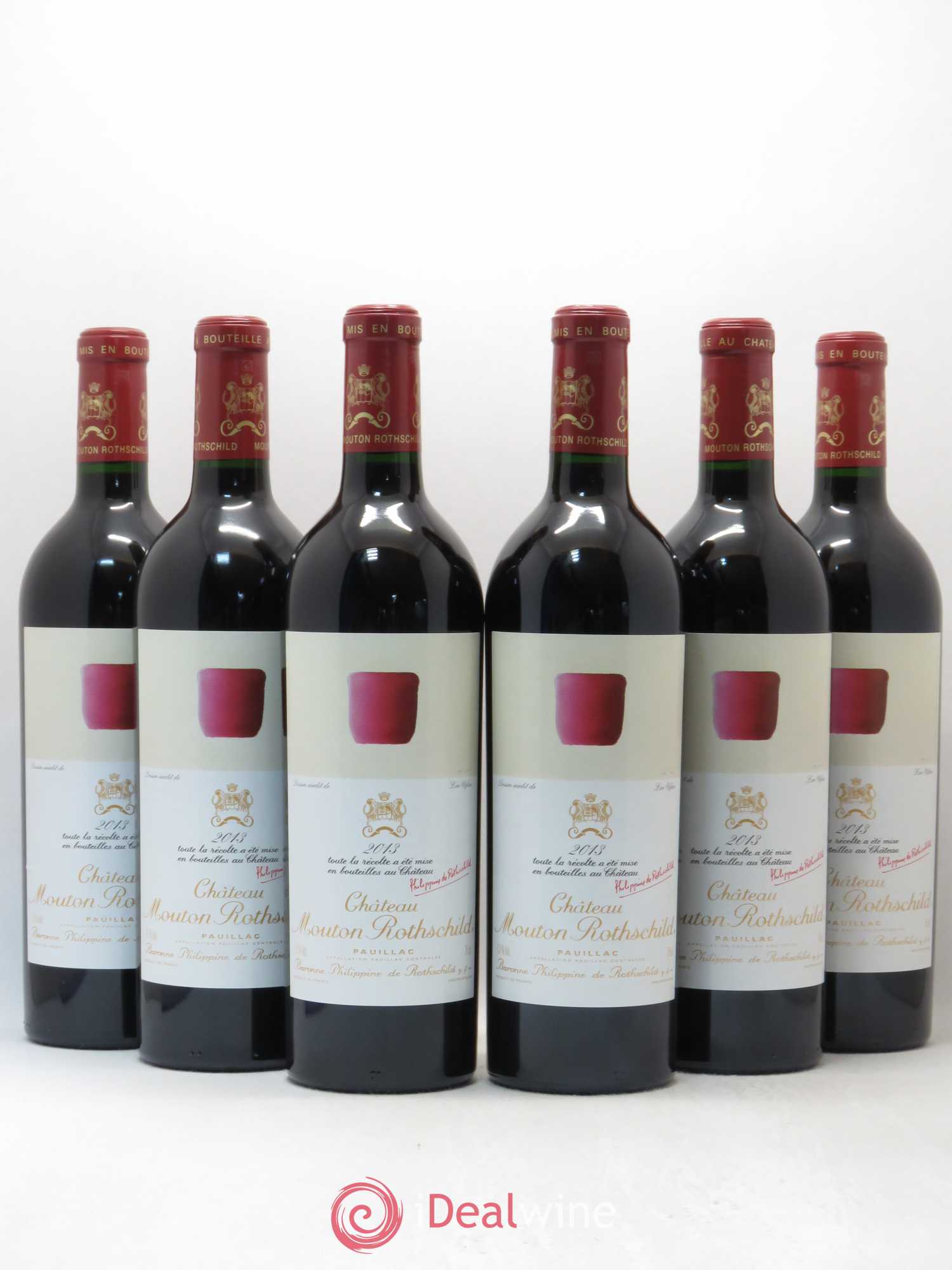 Château Mouton Rothschild 1er Grand Cru Classé 2013 - Lot de 6 bouteilles - 0
