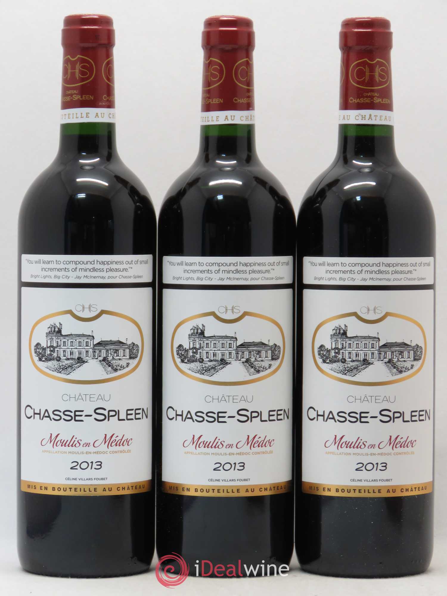 Château Chasse Spleen 2013 - Lot de 3 bouteilles - 0