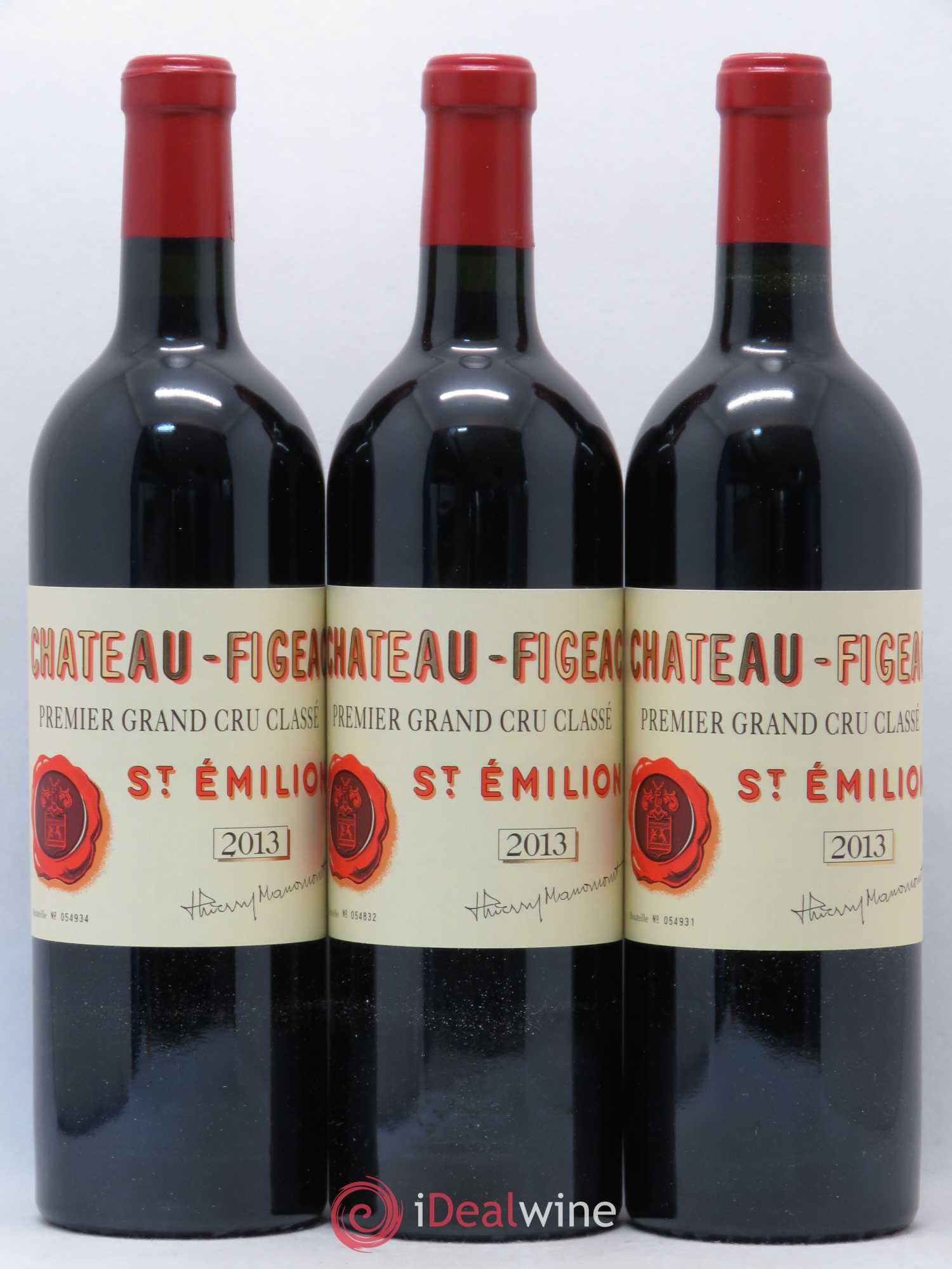 Château Figeac 1er Grand Cru Classé A 2013 - Lot de 3 bouteilles - 0